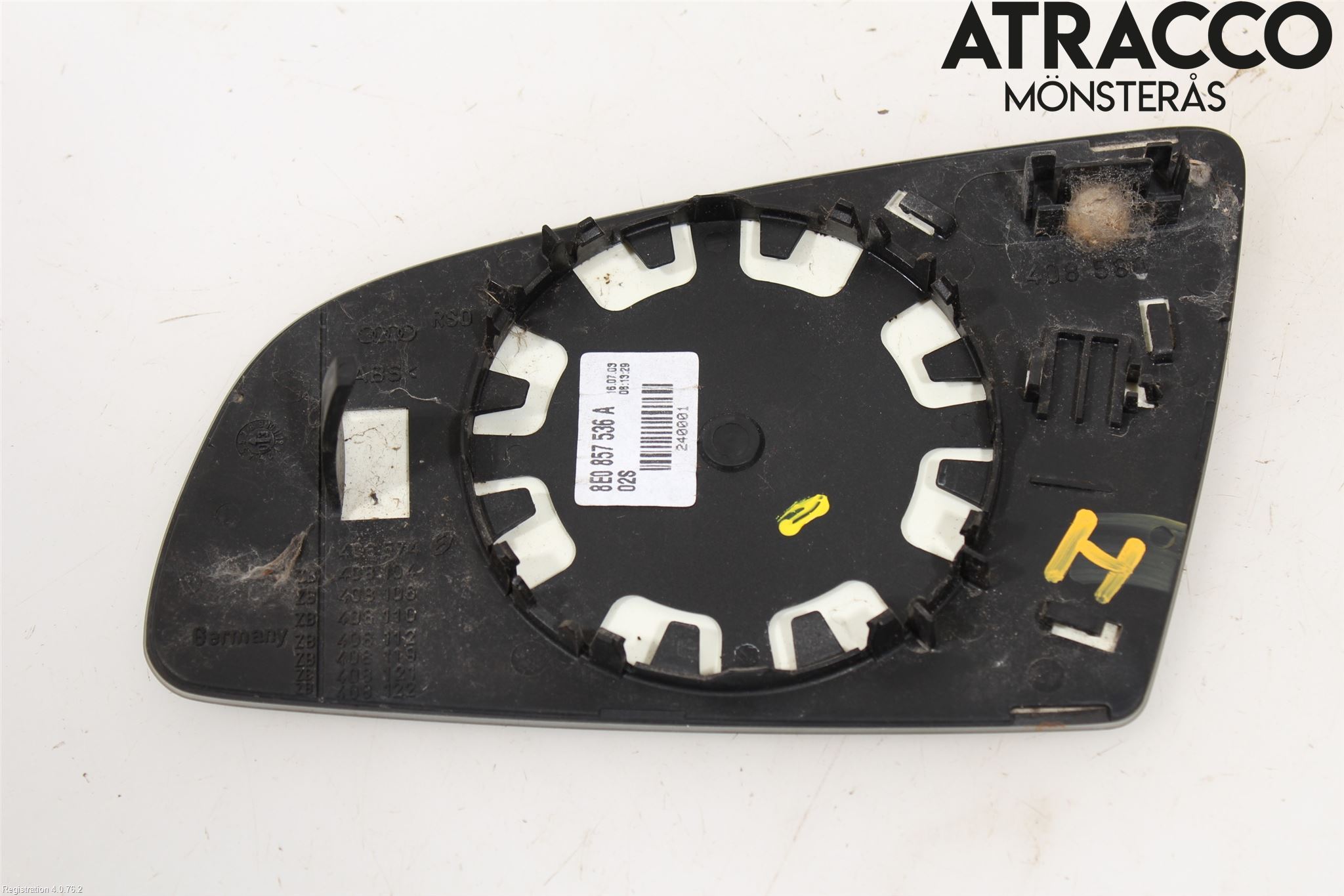 Audi A4/S4 01-05 Spegelglas Hö