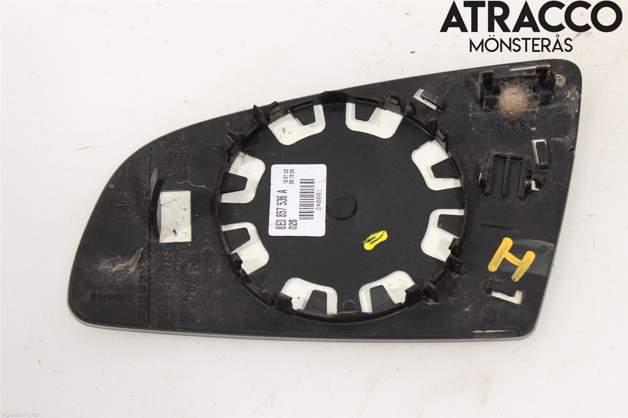 Audi A4/S4 01-05 Spegelglas Hö