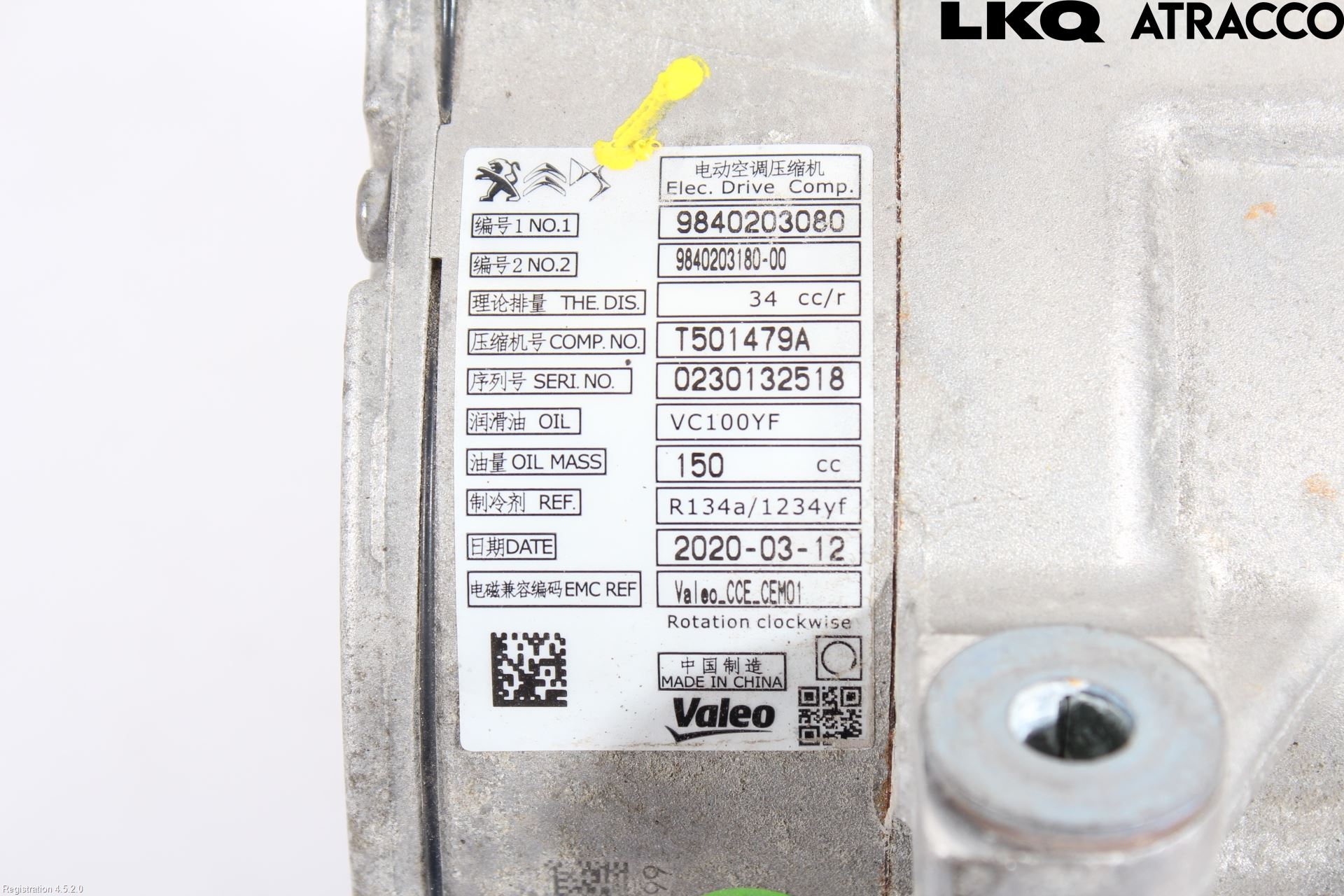 Peugeot 3008 17-24 Ac Kompressor