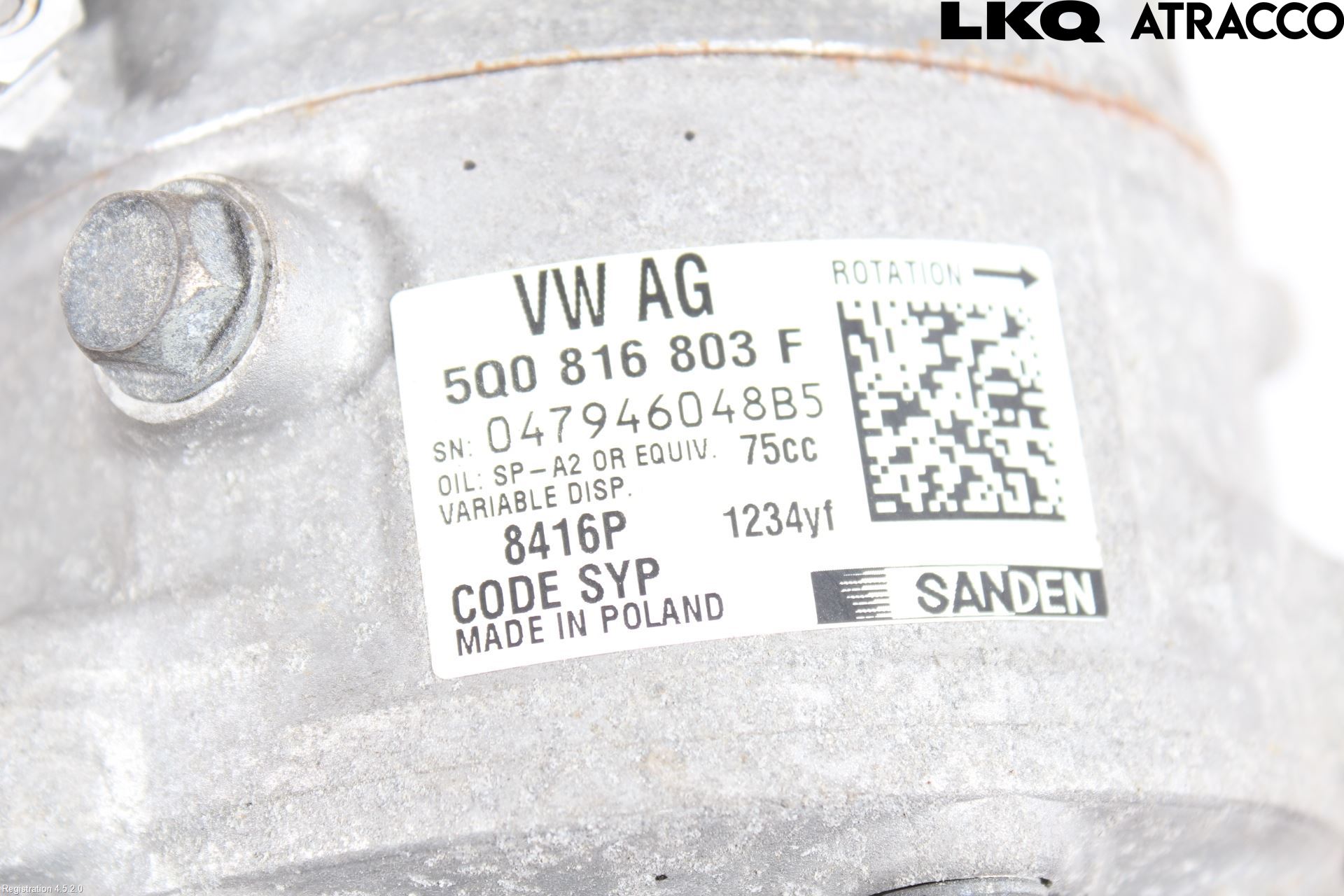 Volkswagen VW PASSAT 15-19 Ac Kompressor