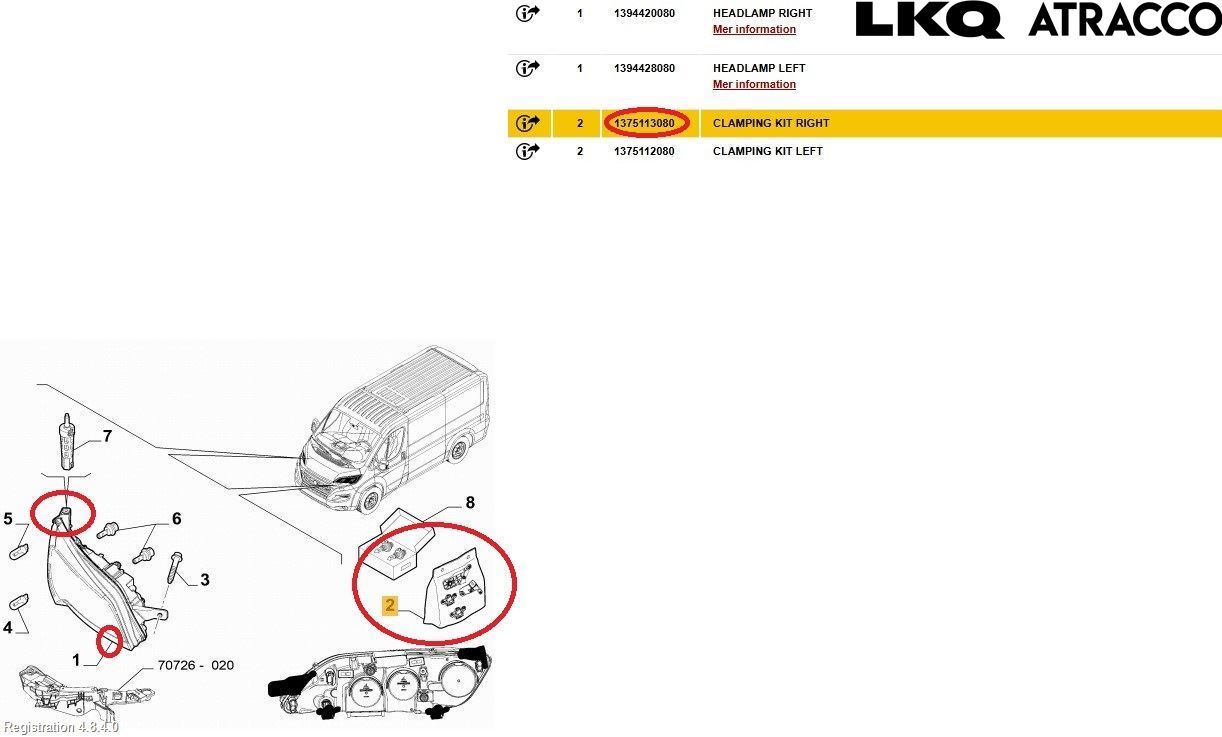 Fiat DUCATO 07-15 Strålkastare Höger