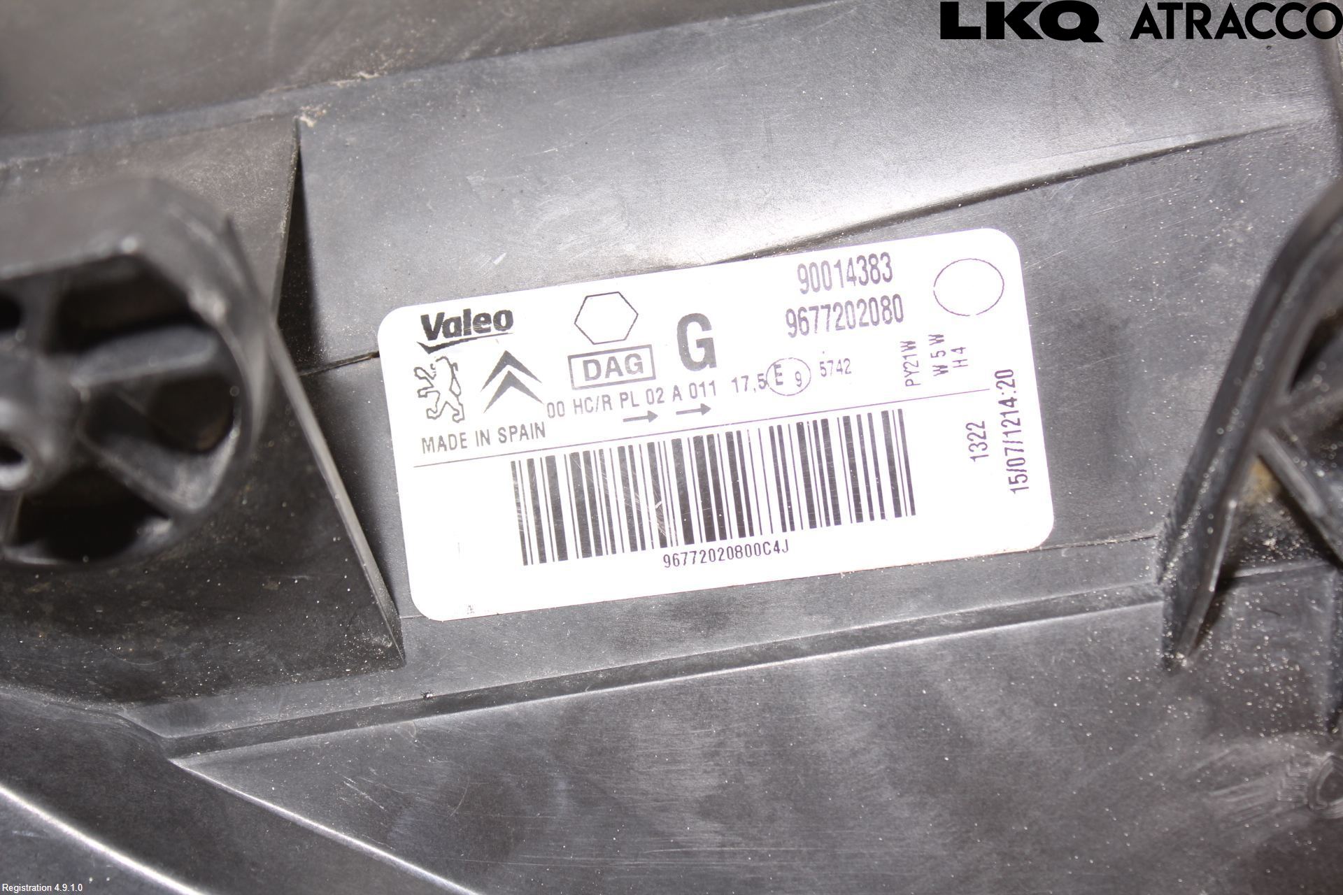 Citroen BERLINGO 08-18 Strålkastare Vänster