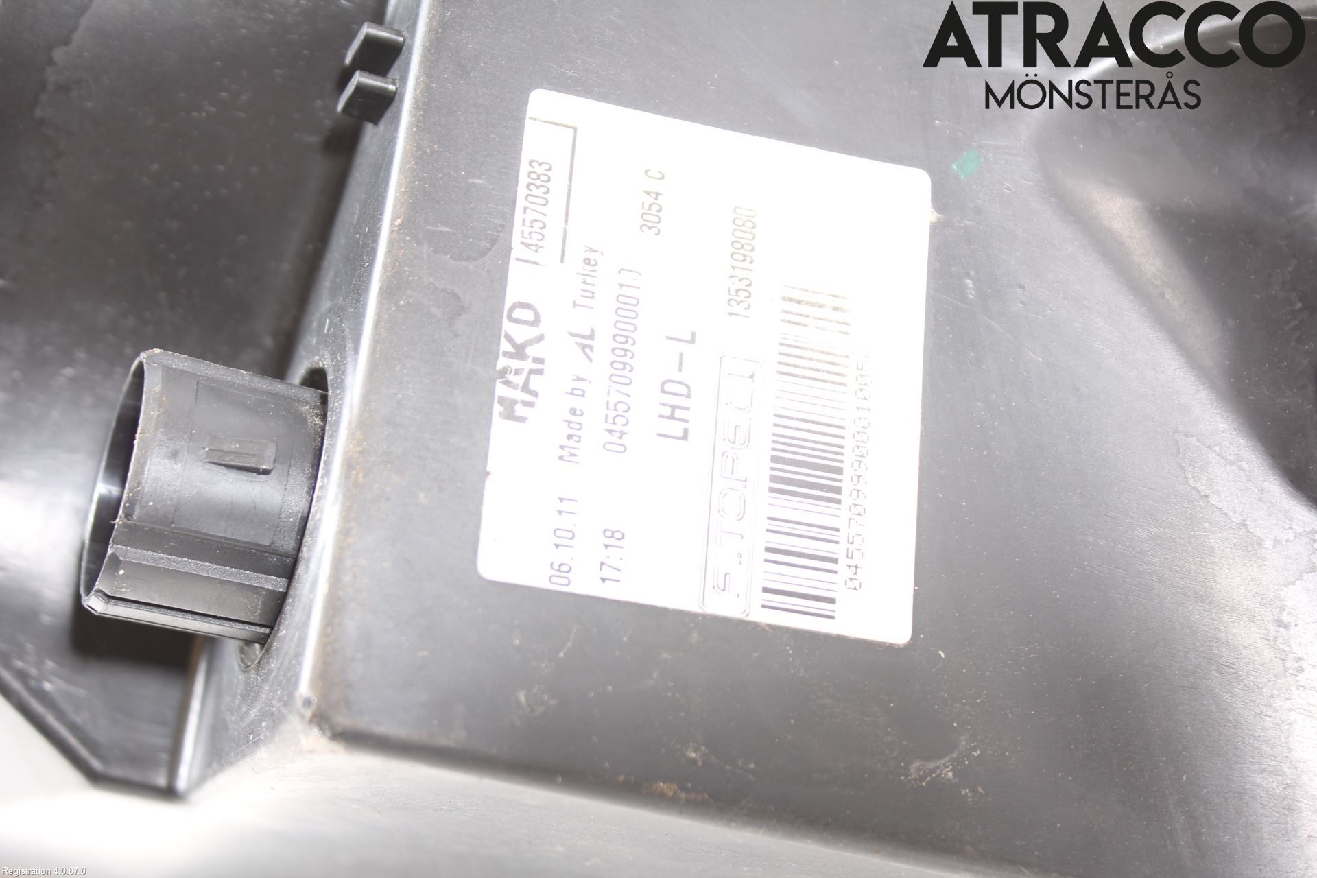 Peugeot BIPPER Strålkastare Vänster