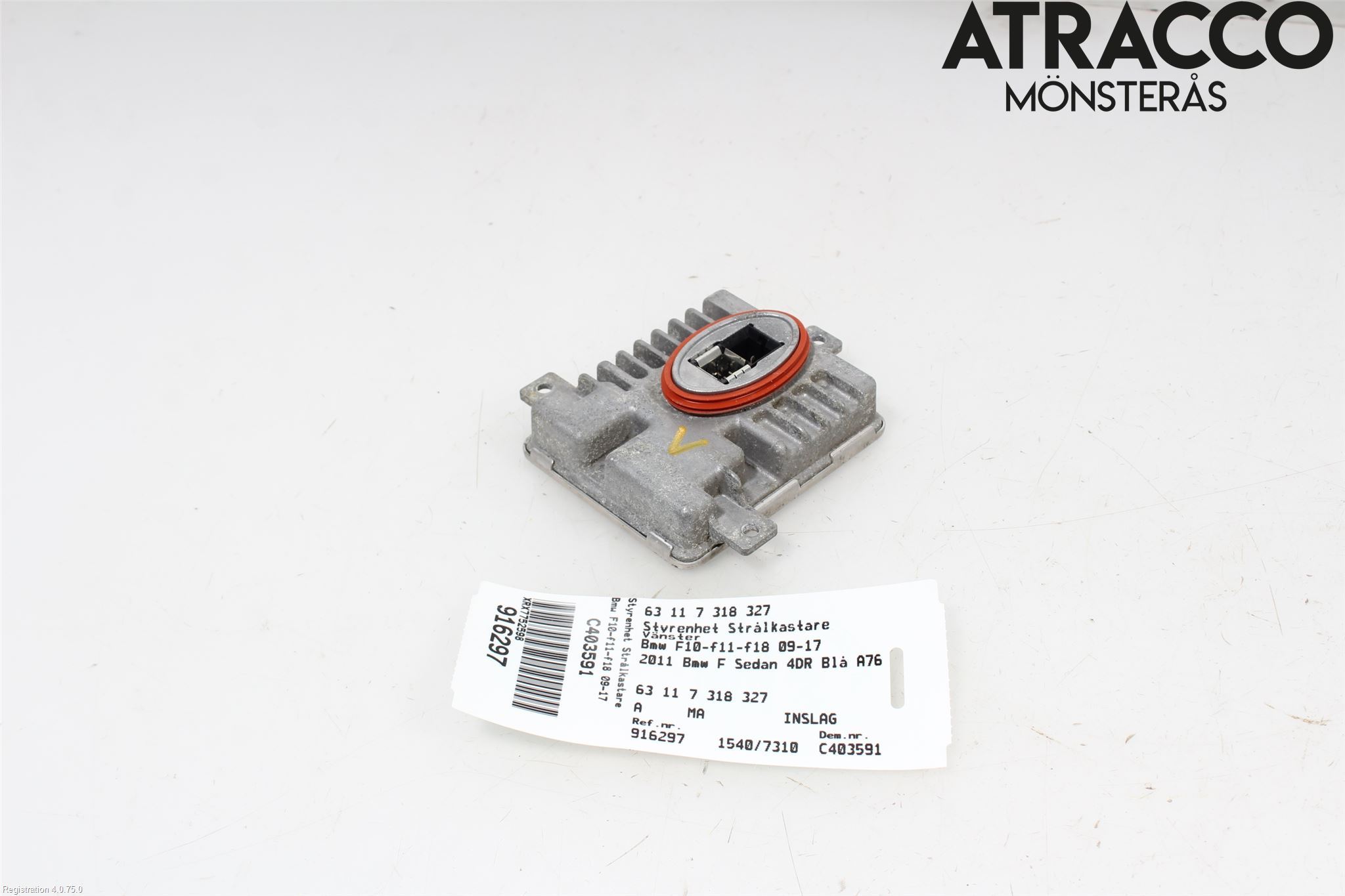 BMW 5 F10/F11/F18 09-17 Styrenhet Strålkastare