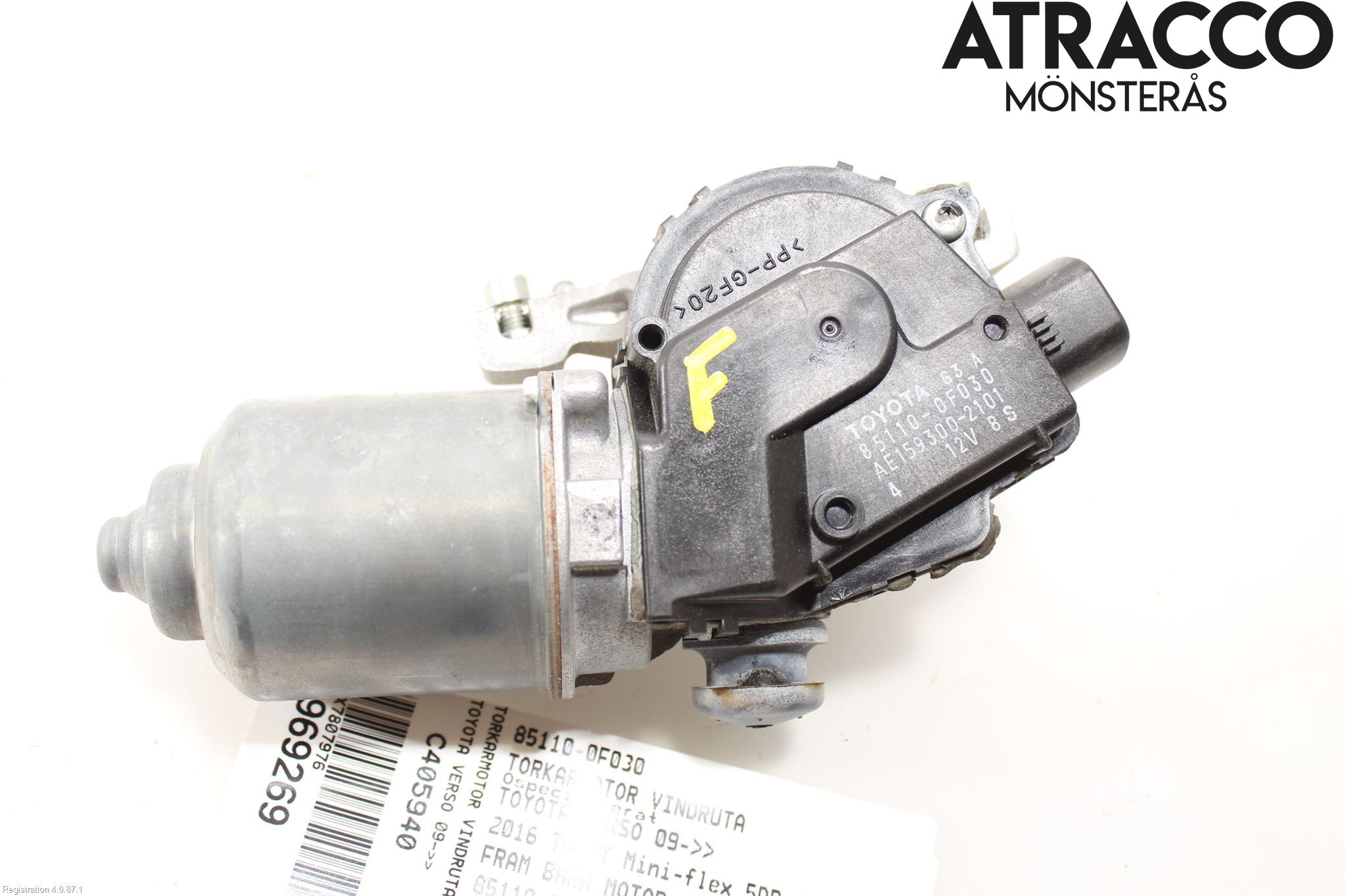 Toyota VERSO 09-18 Torkarmotor Vindruta