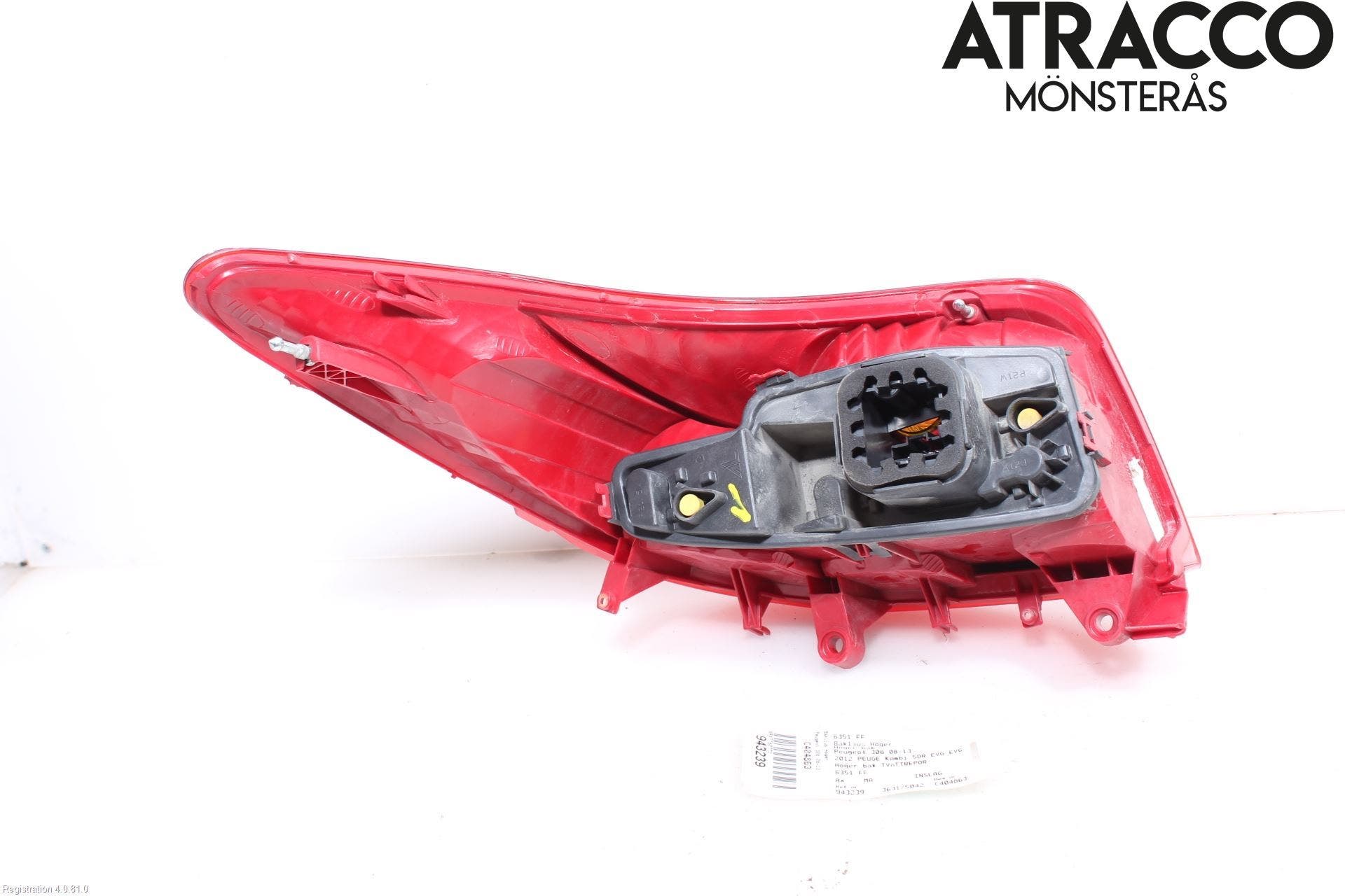 Peugeot 308 08-13 Bakljus Höger