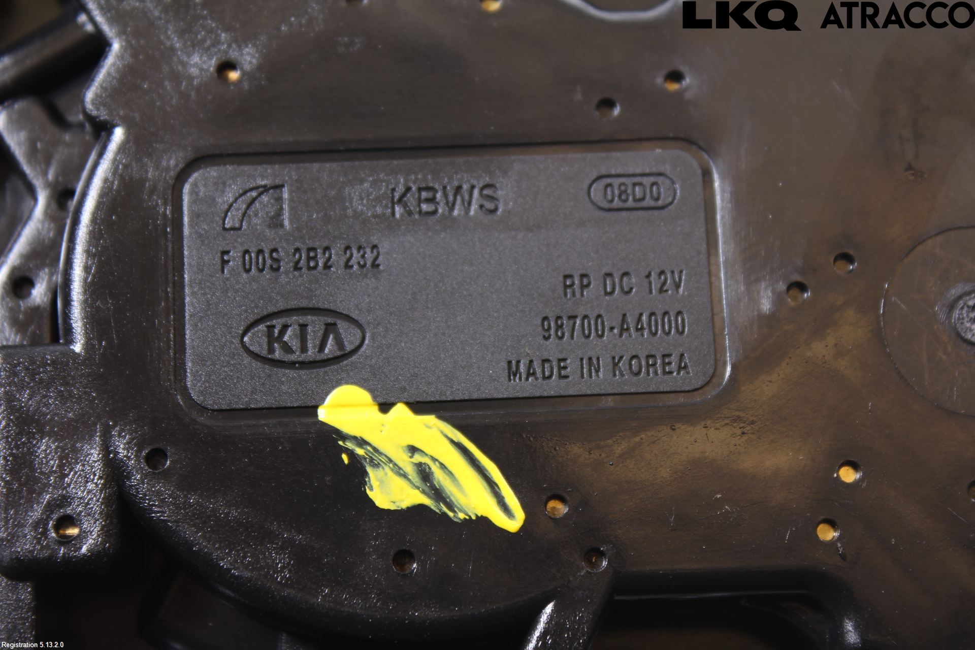 Kia CARENS III 13-19 Torkarmotor Baklucka