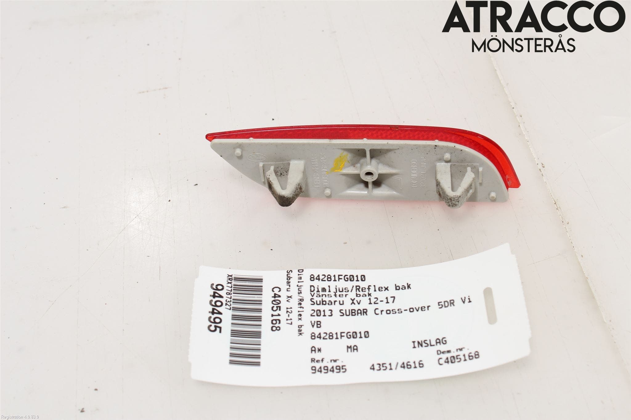 Subaru XV 12-17 Dimljus/Reflex Bak