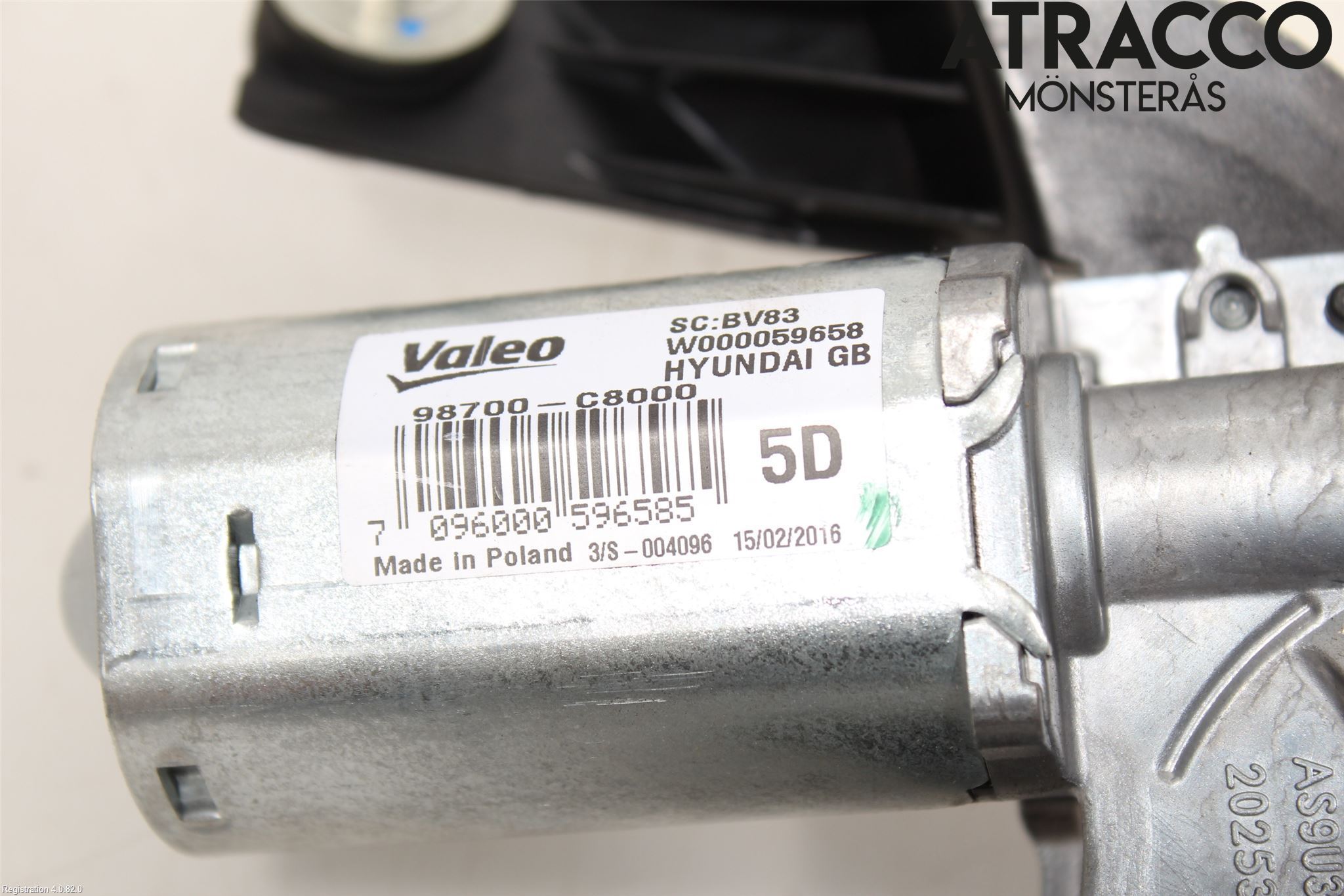 Hyundai i20 GB 15-20 Torkarmotor Baklucka