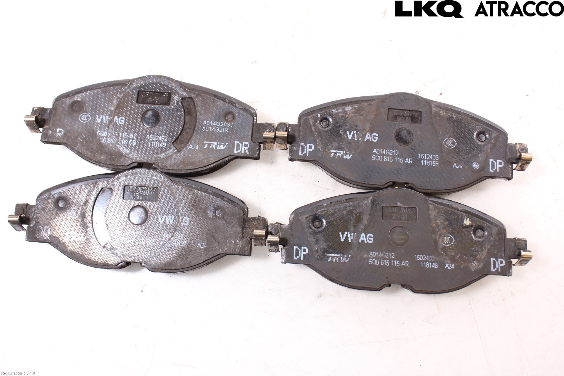 Volkswagen VW CADDY 16-20 Bromsbelägg Fram