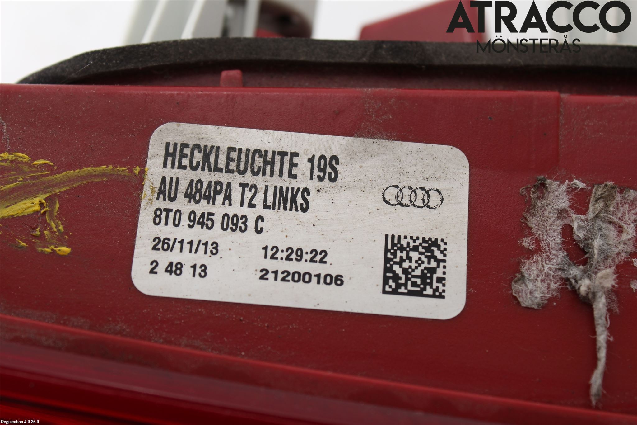 Audi A5 07-16 Bakljus Lucka Vä