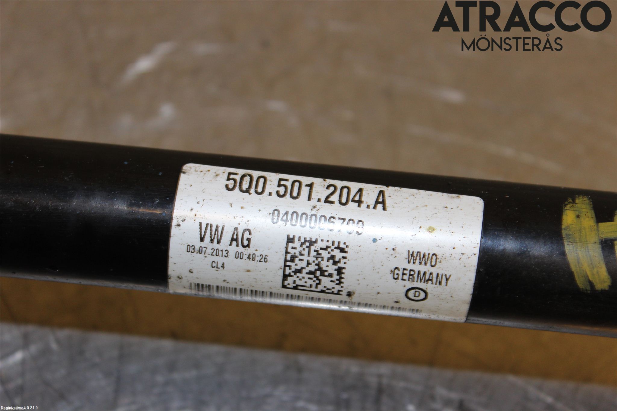 Audi A3/S3 8V 13-20 Drivaxel Bak Höger