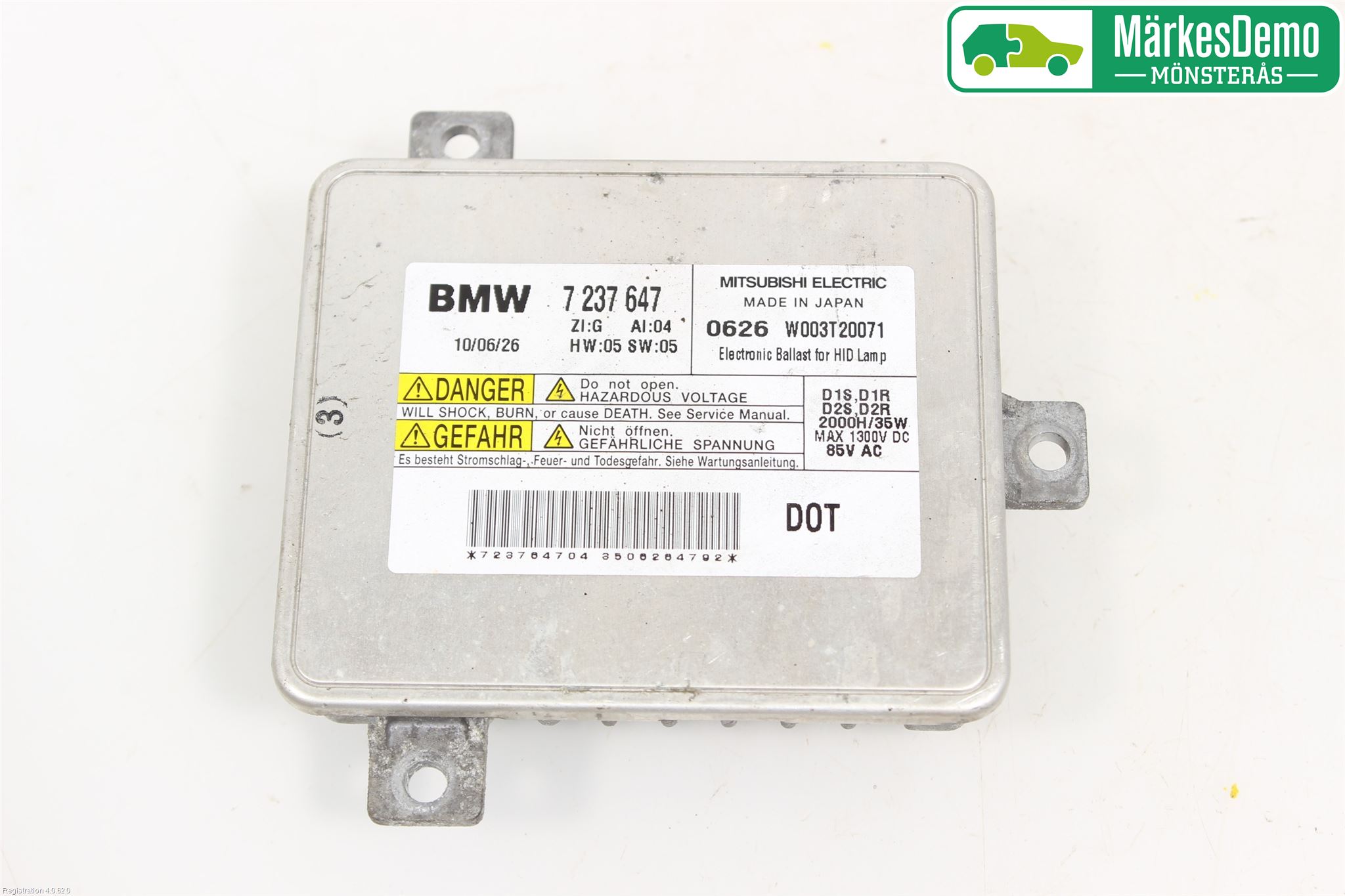 BMW 5 F10/F11/F18 09-17 Styrenhet Strålkastare