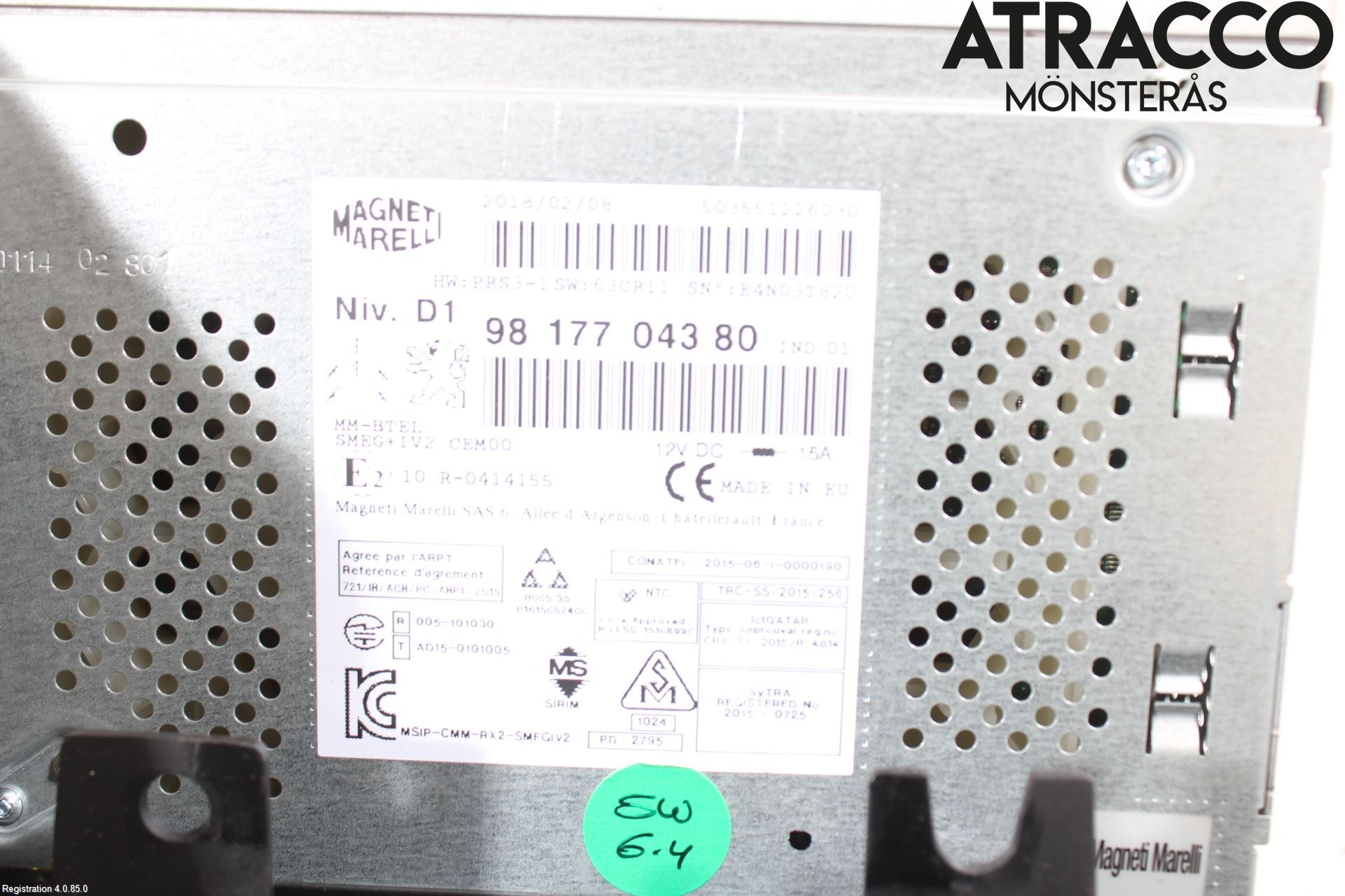 Peugeot PARTNER 16-18 Cd Radio - Multimediapanel