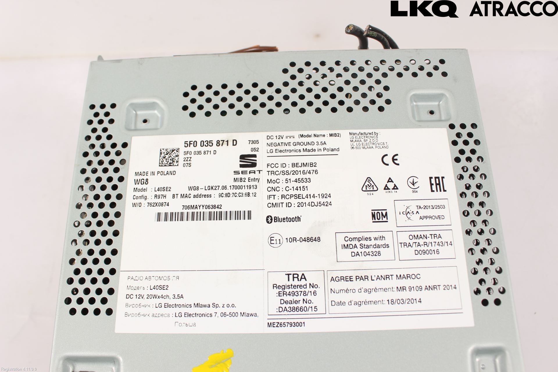 Seat LEON 13-20 Cd Radio - Multimediapanel