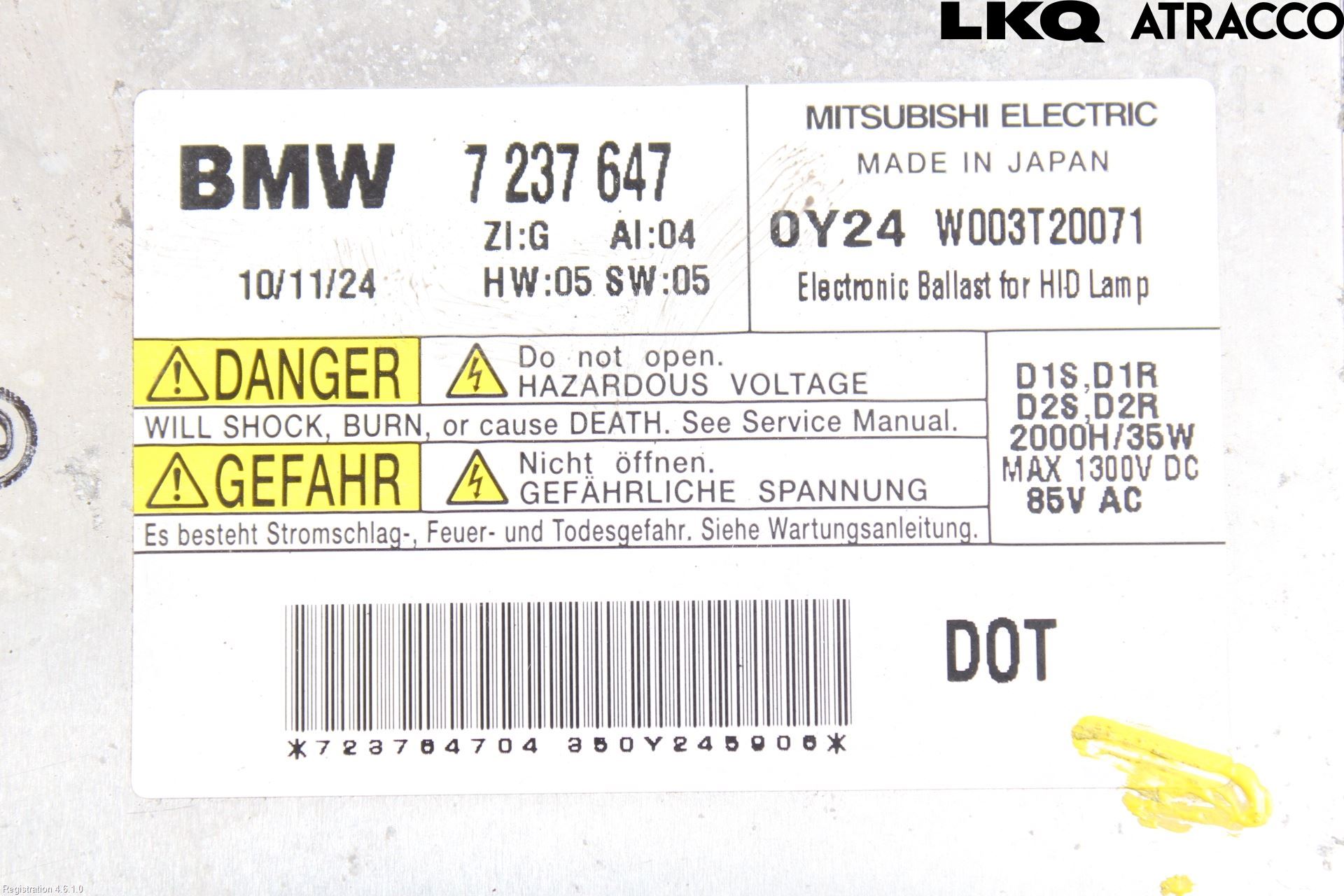 BMW 3 E90/91 SED/TOU 05-12 Styrenhet Strålkastare
