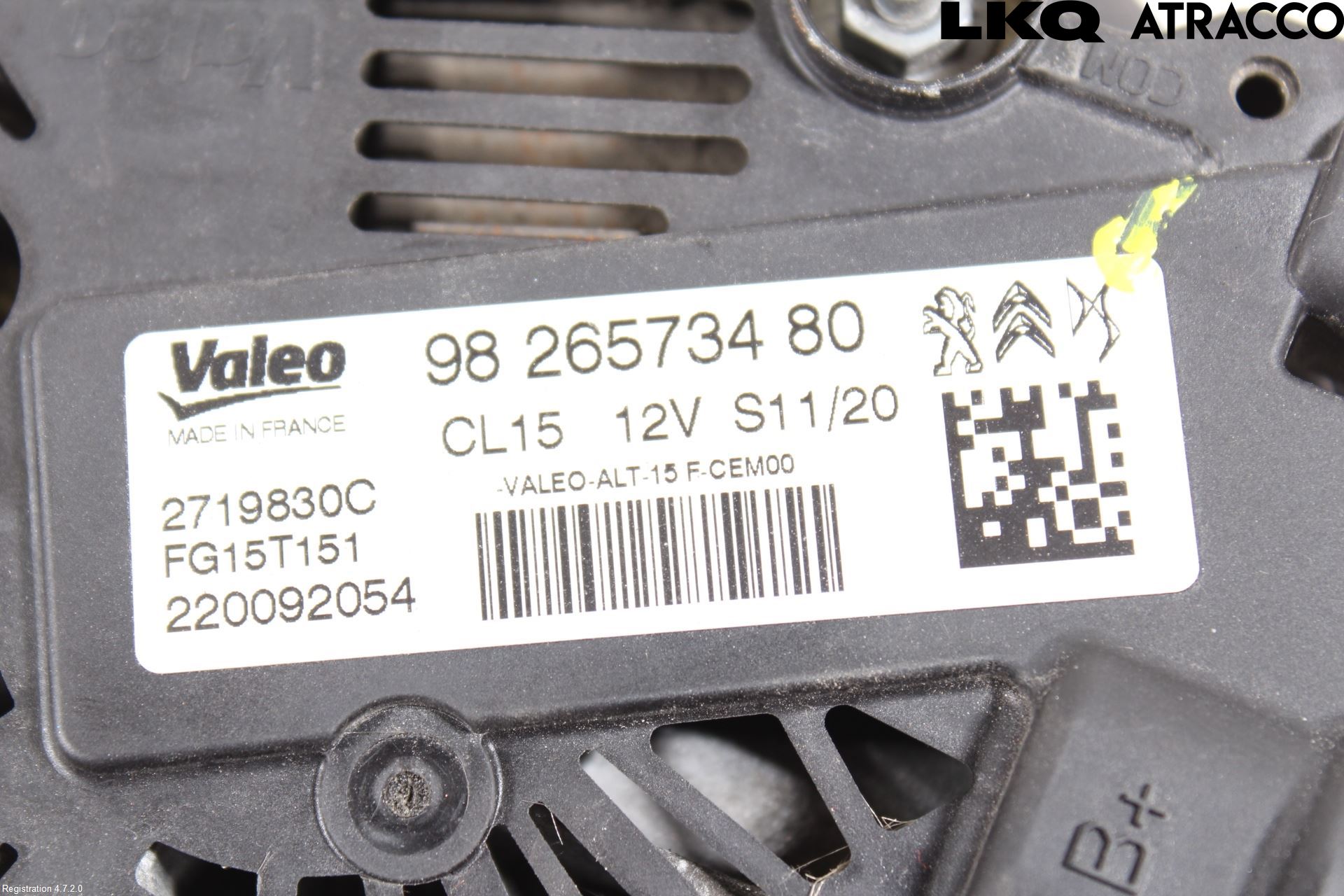Peugeot 2008/E-2008 20- Generator