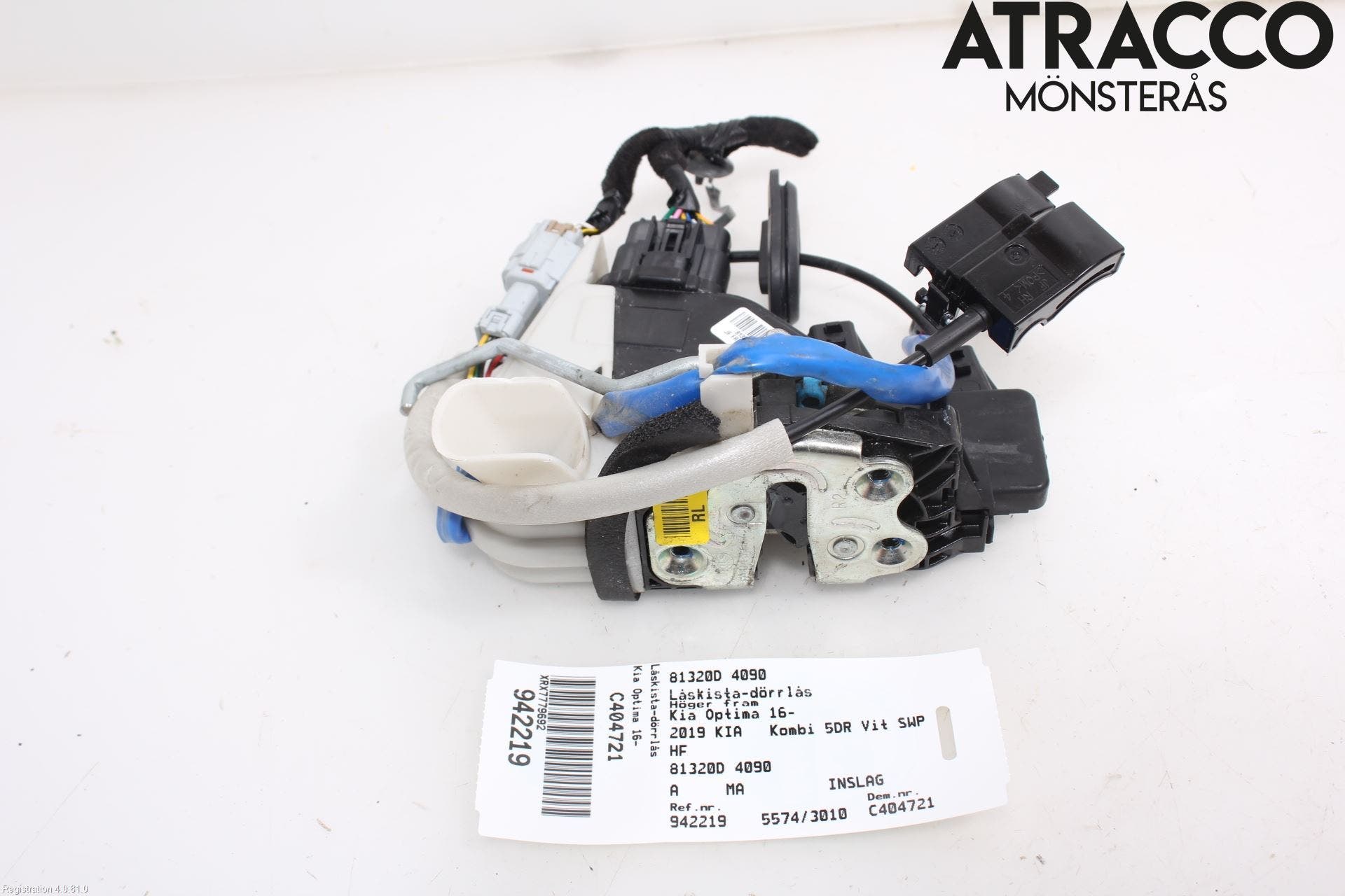 Kia OPTIMA 16-20 Låskista-Dörrlås