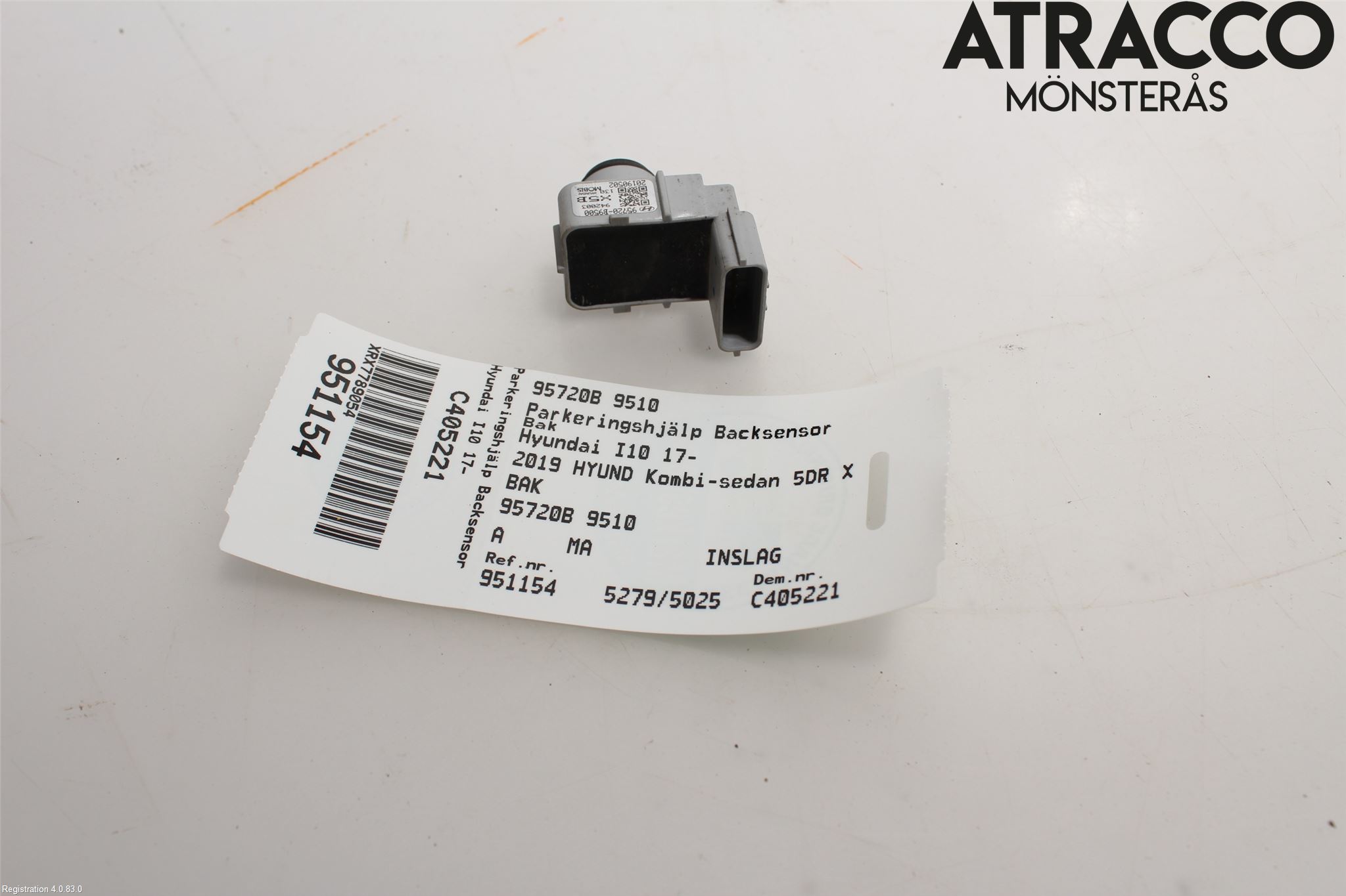 Hyundai i10 BA 17-20 Parkeringshjälp Backsensor