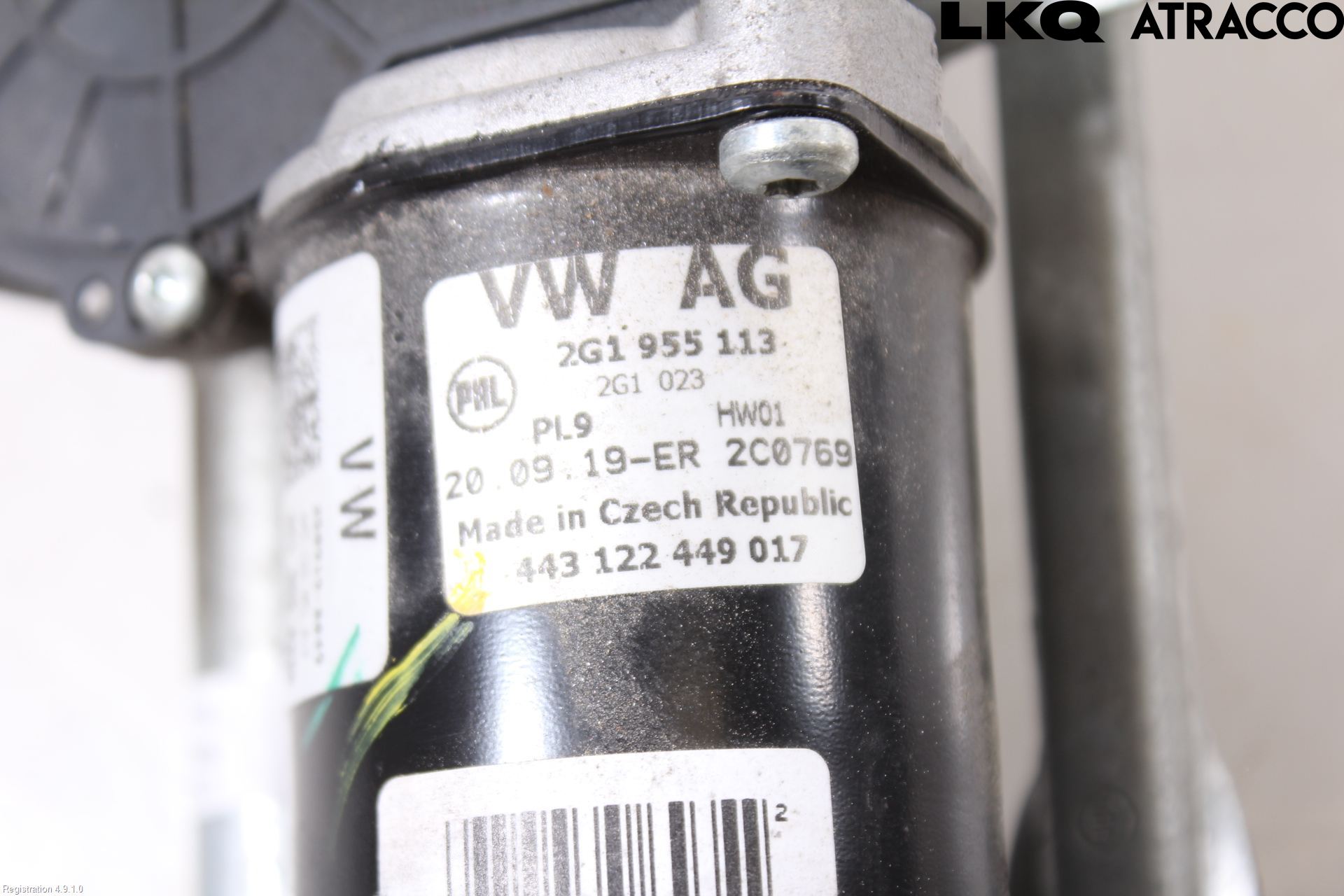 Volkswagen VW POLO VI 18->> Torkarmotor Vindruta