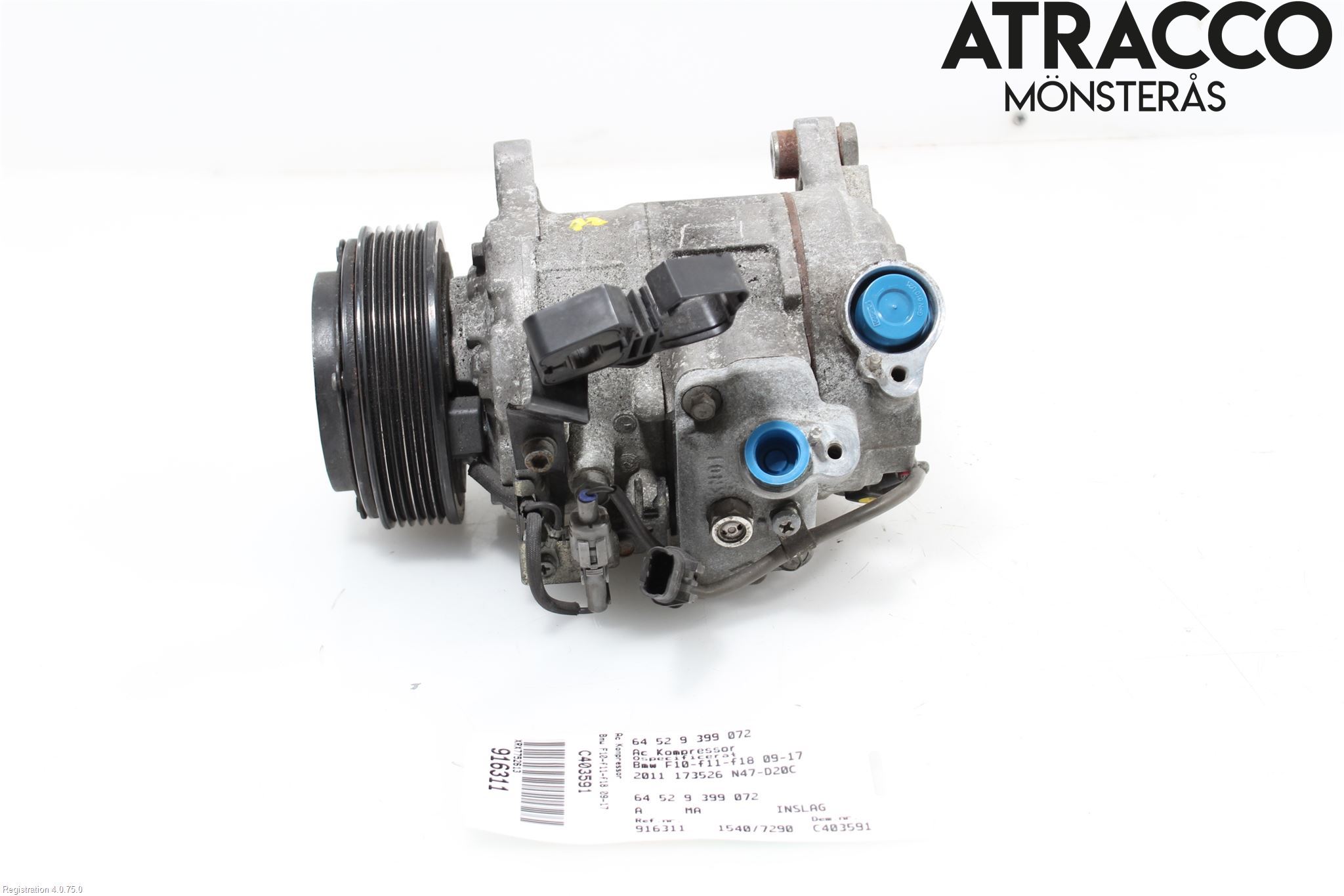 BMW 5 F10/F11/F18 09-17 Ac Kompressor