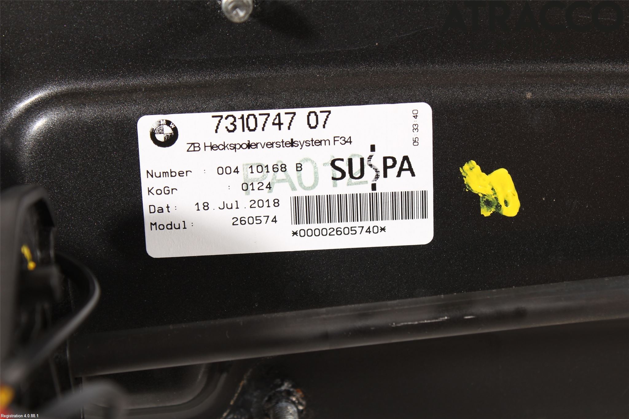 BMW 3 GT F34 13-19 Spoiler Baklucka