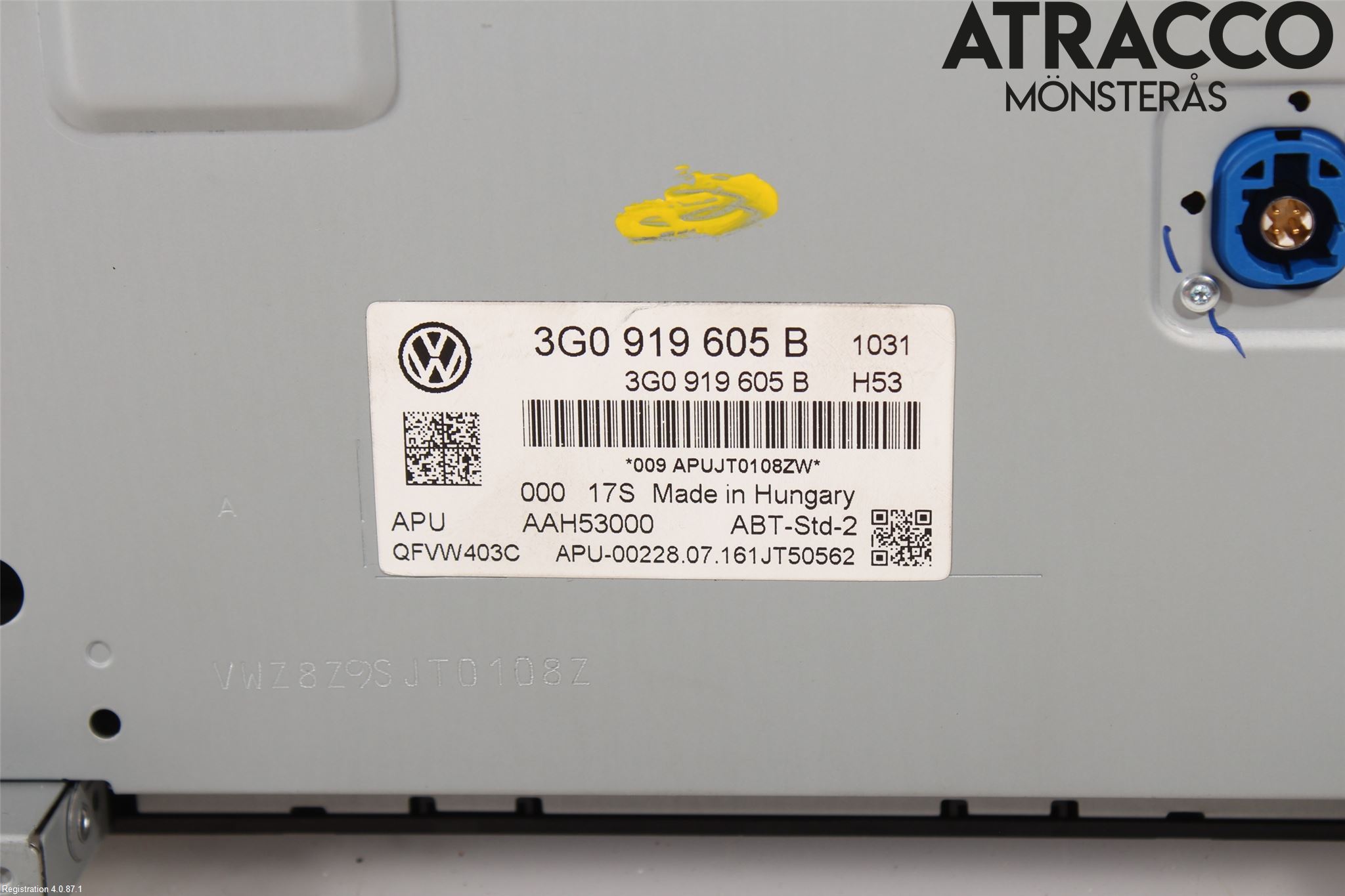 Volkswagen VW PASSAT 15-19 Multifunktionsdisplay