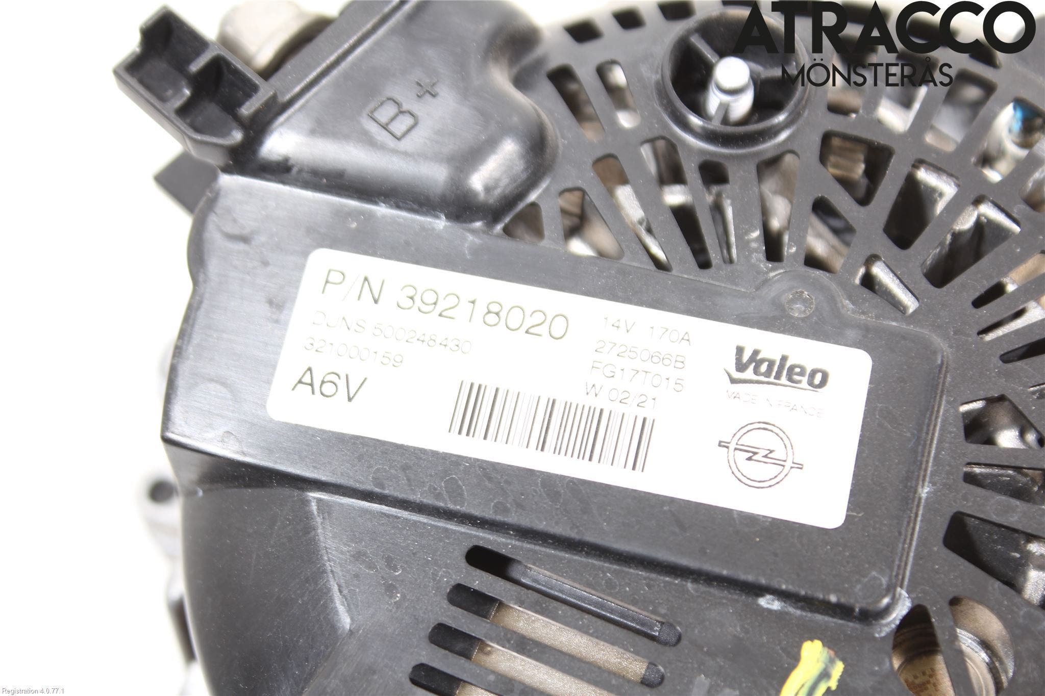 Opel ASTRA K 16-22 Generator