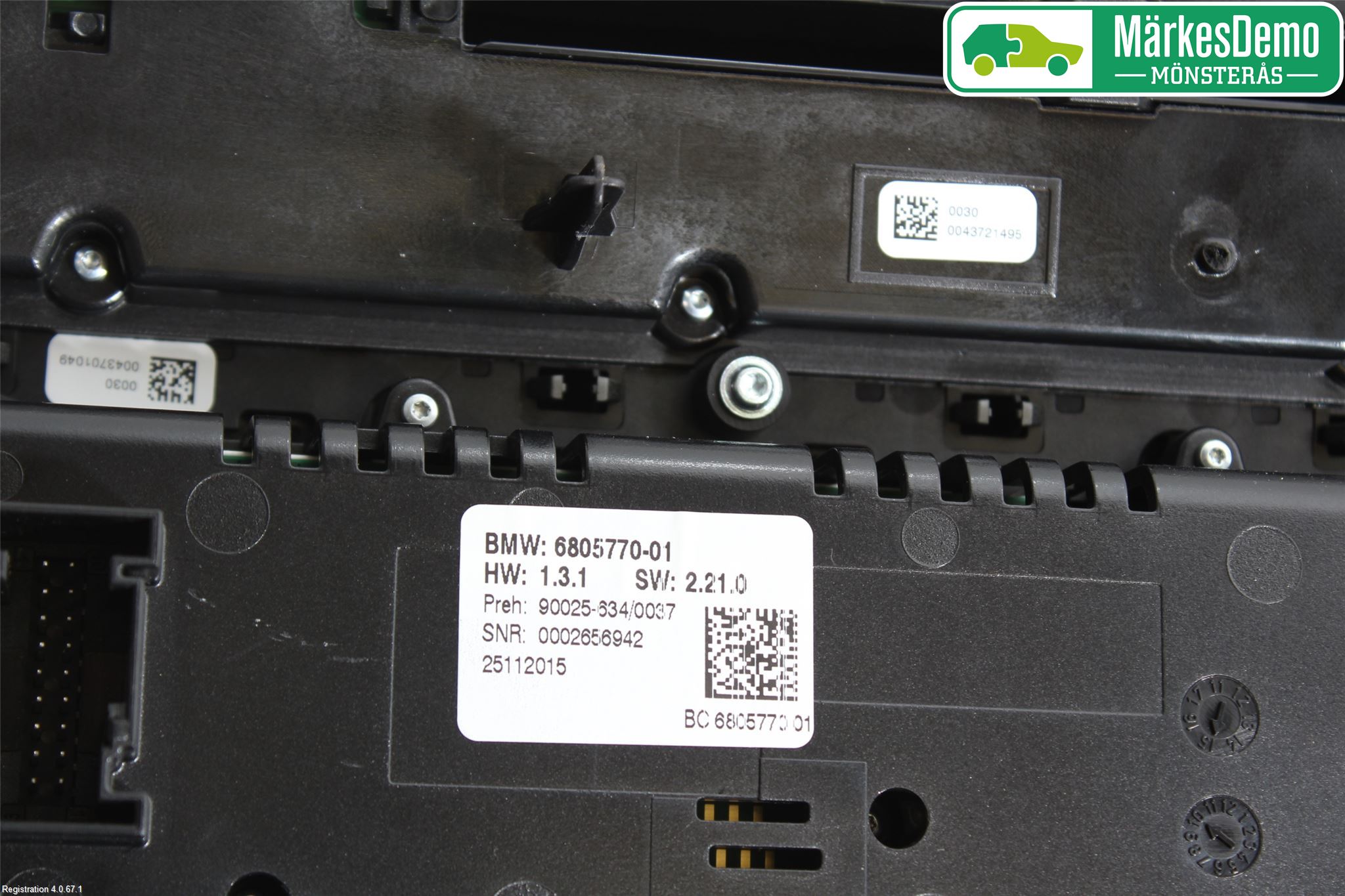 BMW 5 F10/F11/F18 09-17 Ac Styrenhet Ac Manöveren