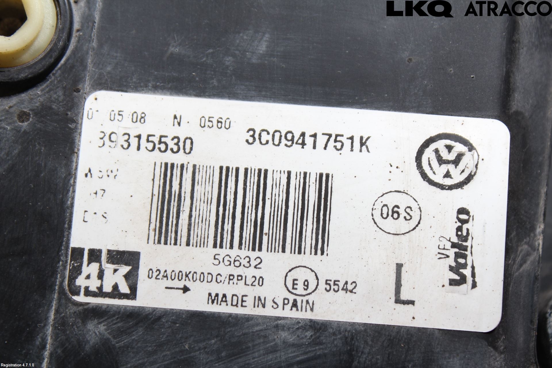 Volkswagen VW PASSAT 05-11 Strålkastare Vänster