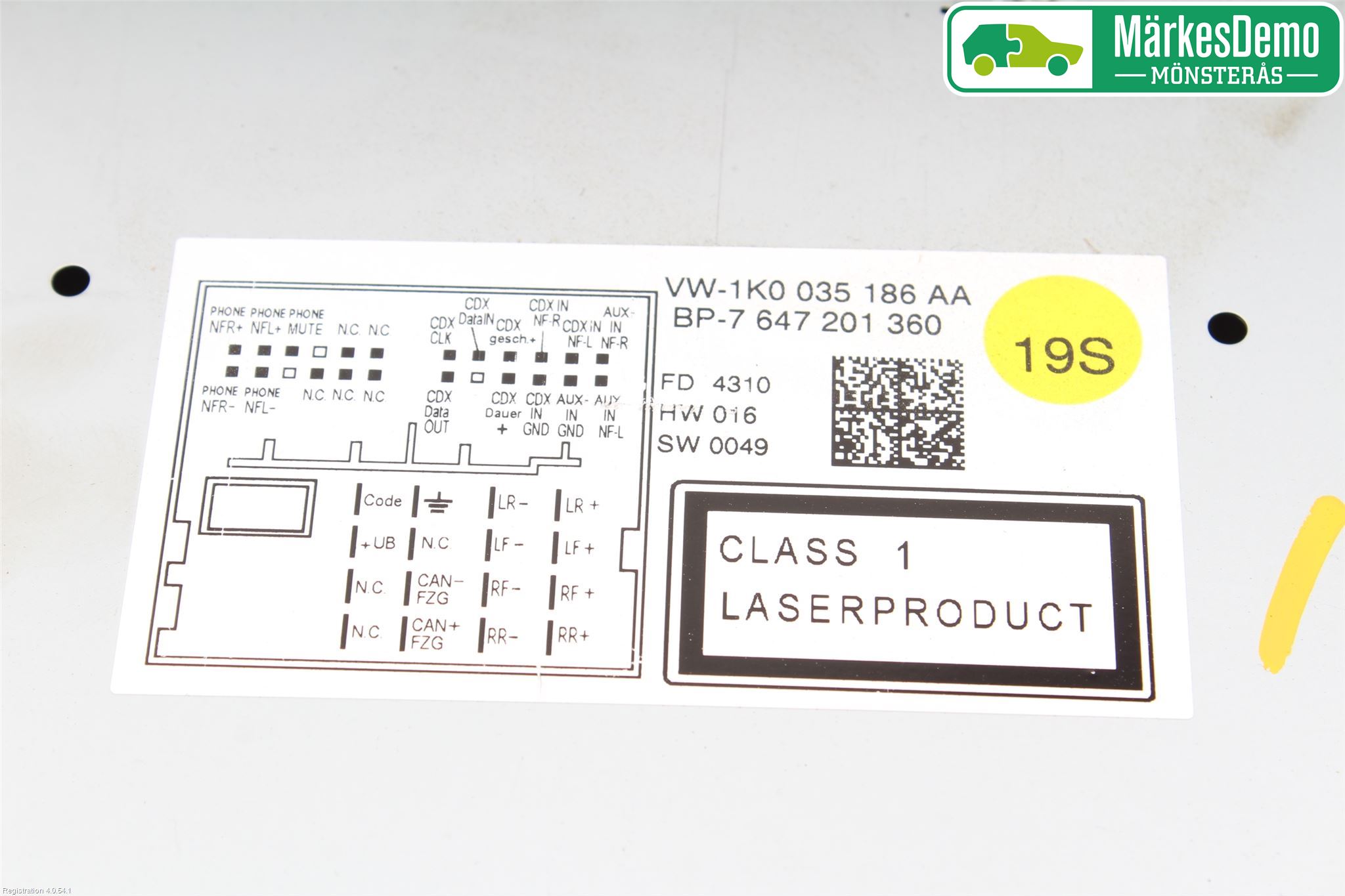 Volkswagen VW GOLF VI 09-13 Radio