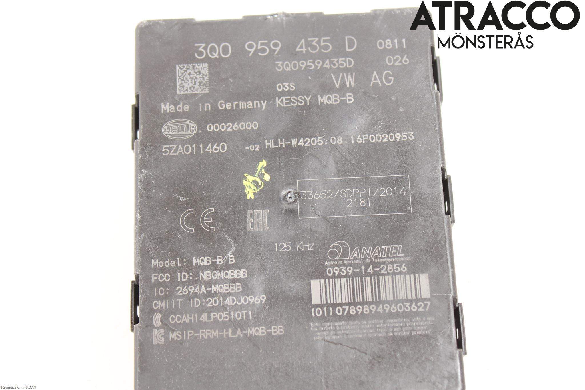 Volkswagen VW PASSAT 15-19 Styrenhet Nyckellöst System