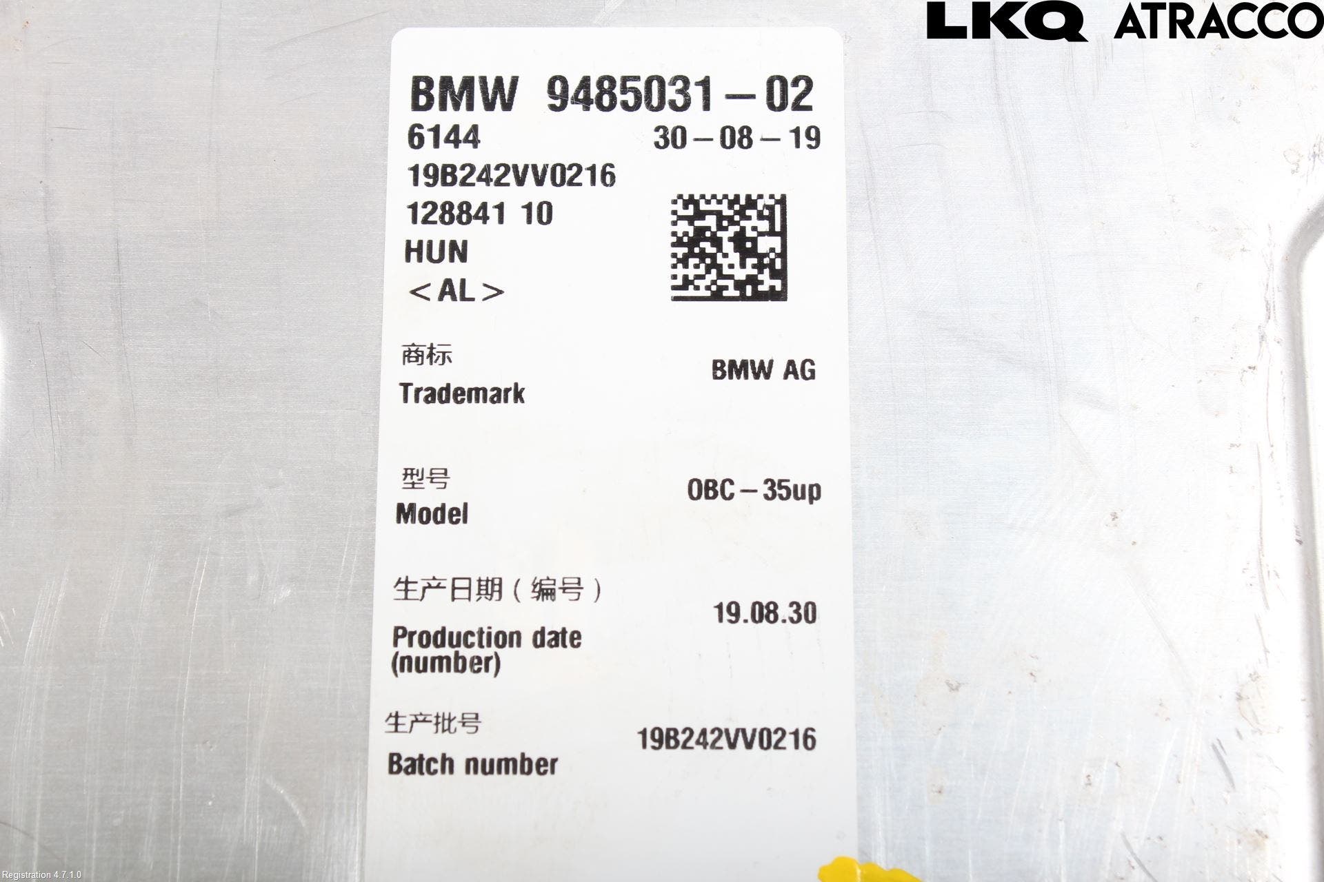 BMW 5 G30/G31/F90 17-23 Batteriladdare Högspänning