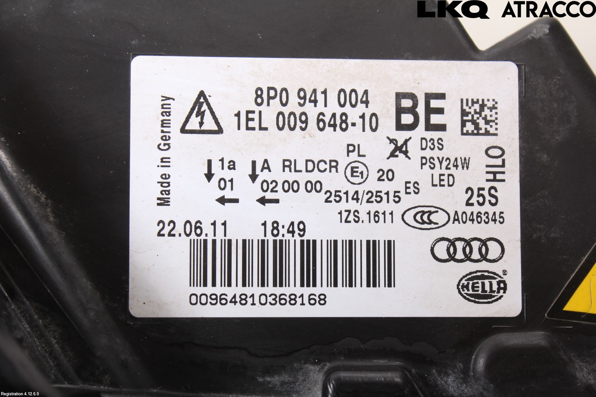 Audi A3/S3 05-13 Strålkastare Höger