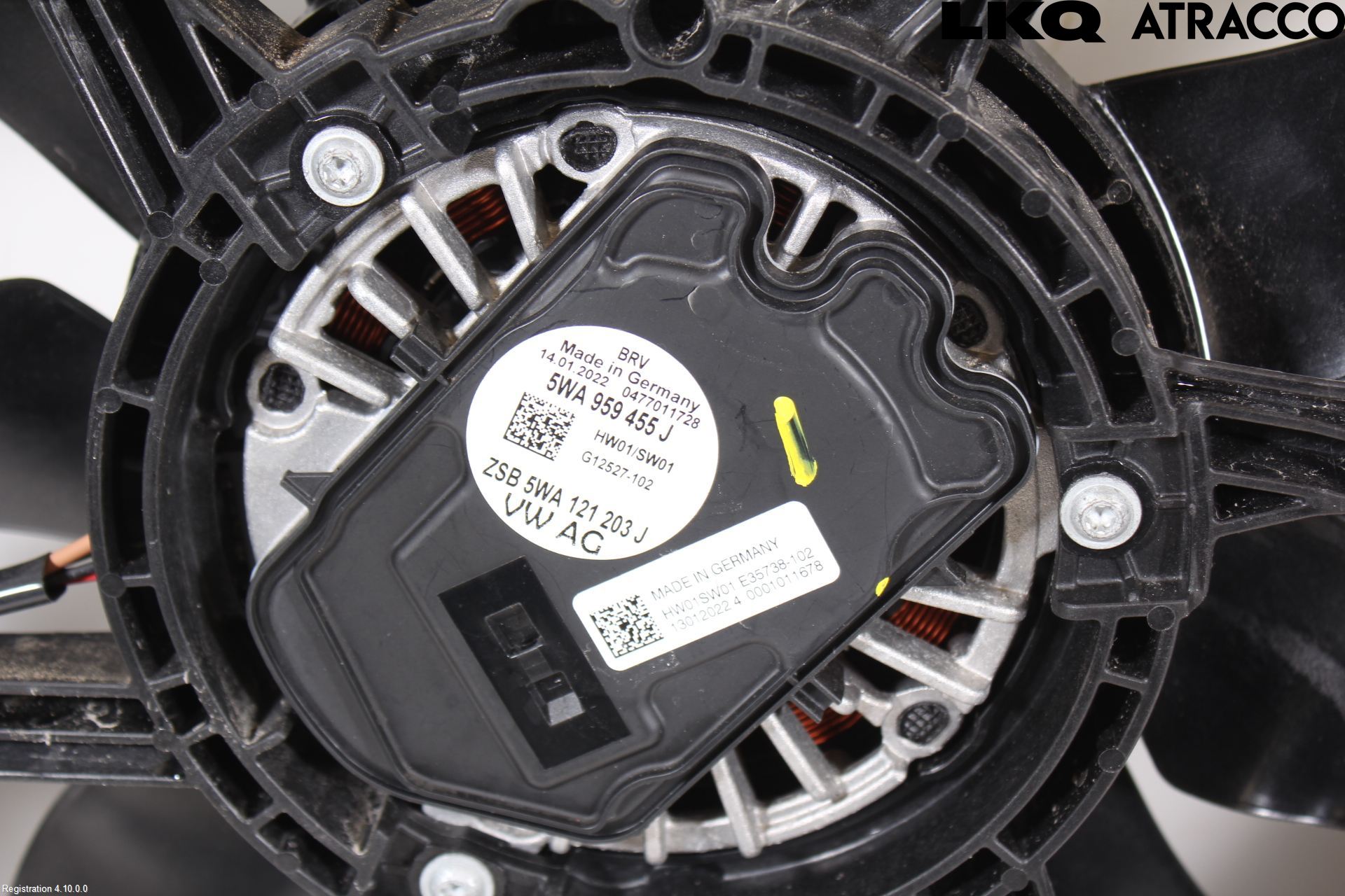 Volkswagen VW PASSAT 15-19 Kylfläkt El