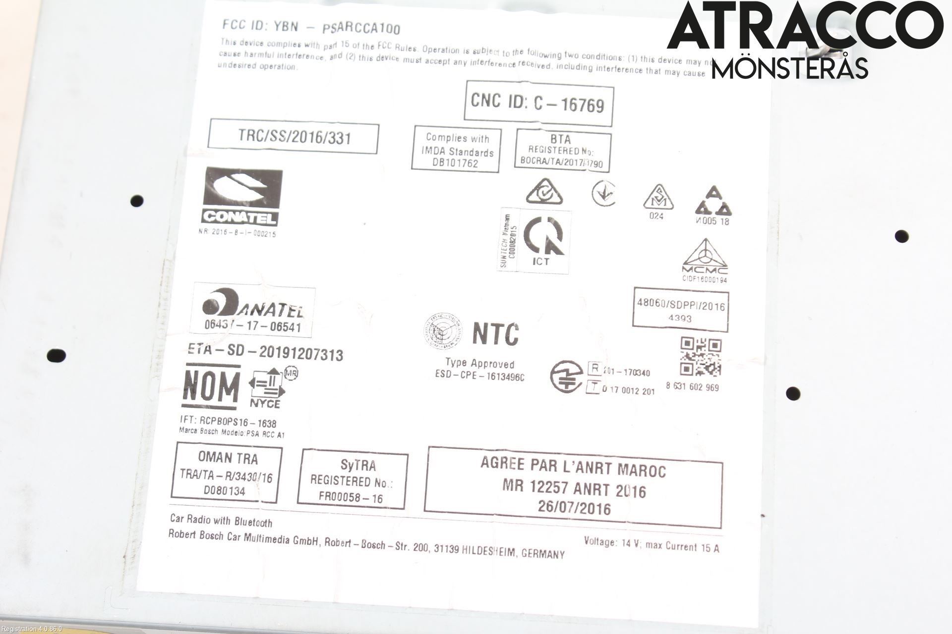 Peugeot 208/E-208 20- Radio