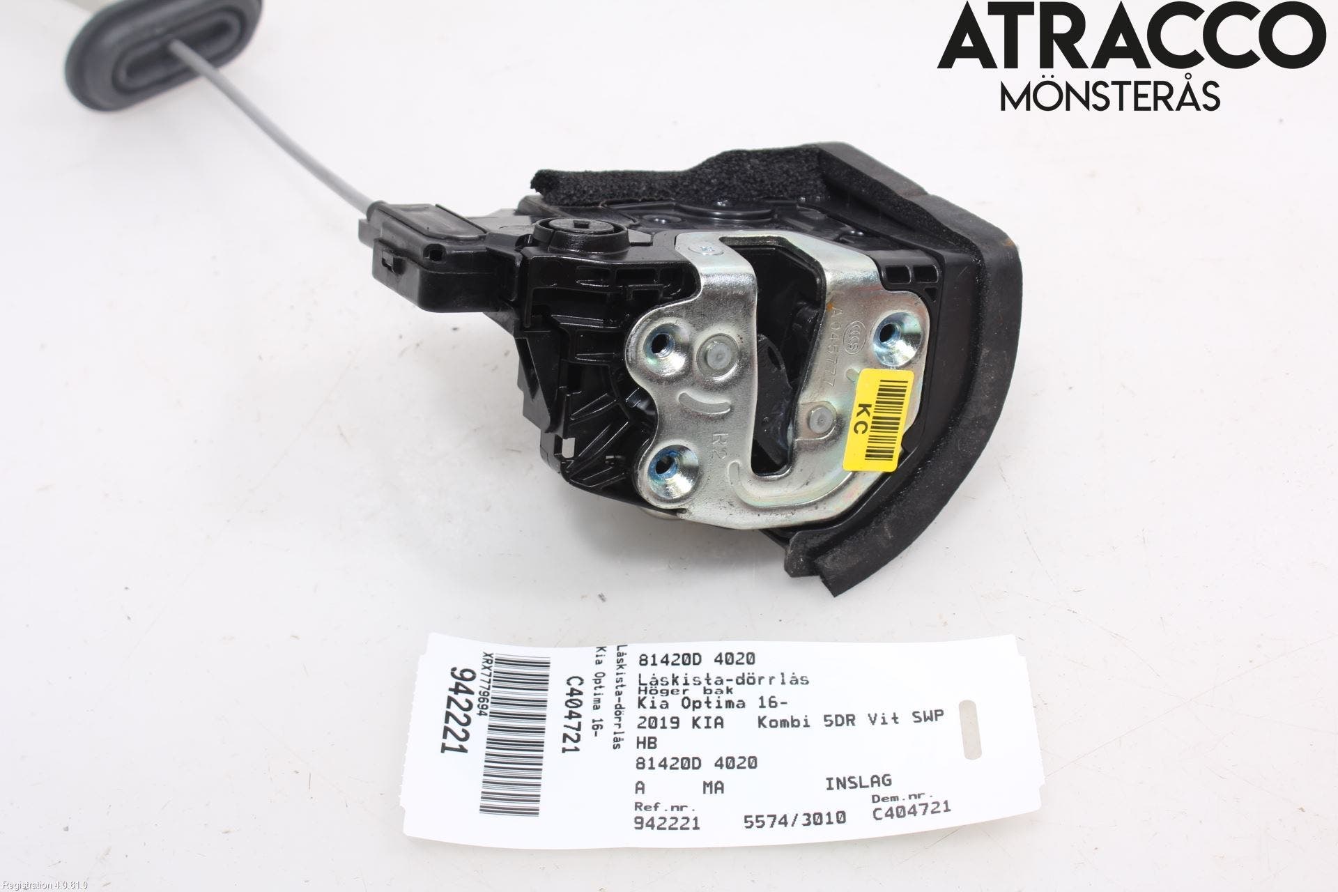 Kia OPTIMA 16-20 Låskista-Dörrlås