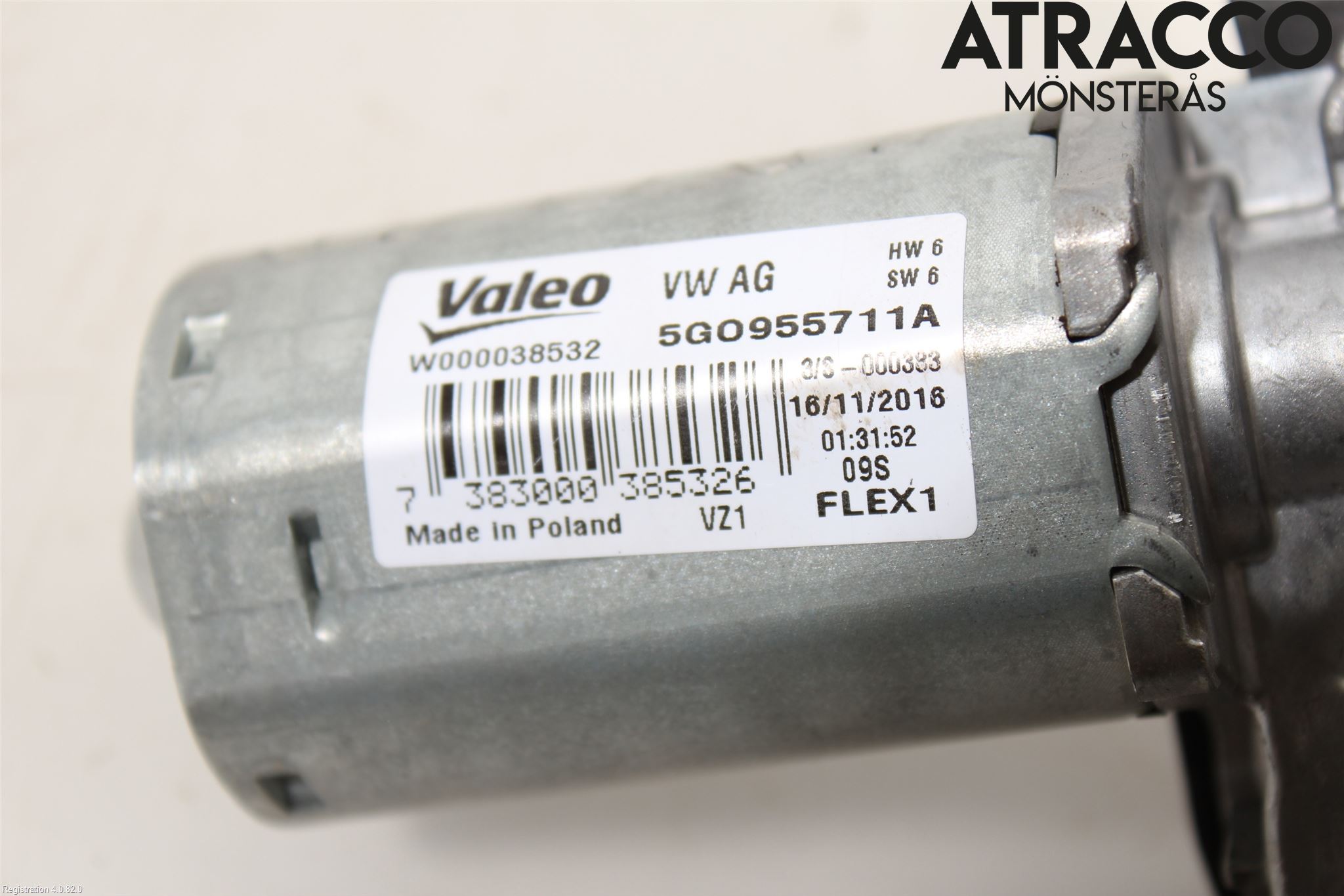 Volkswagen VW PASSAT 15-19 Torkarmotor Baklucka