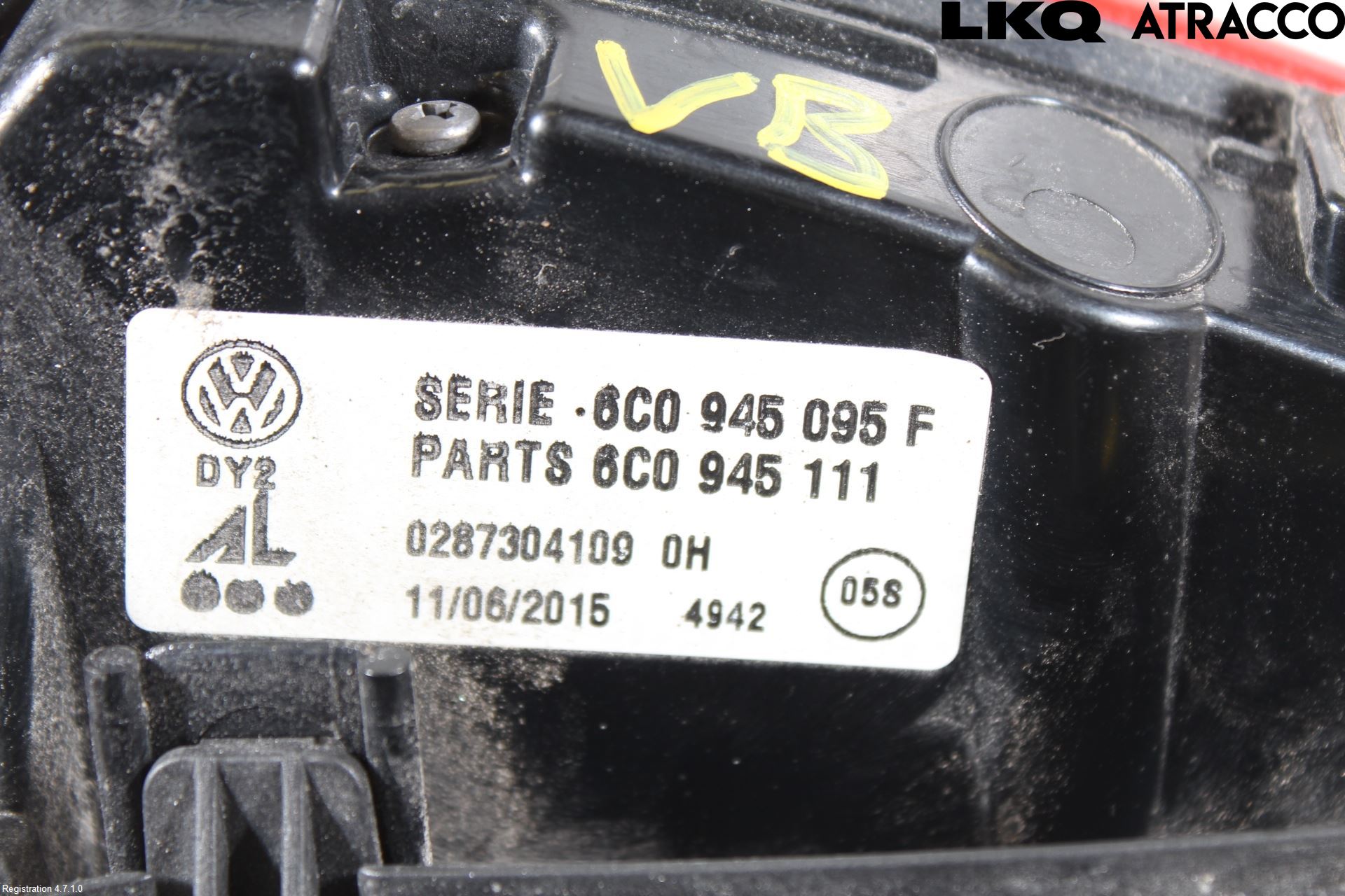 Volkswagen VW POLO 10-17 Bakljus Vänster