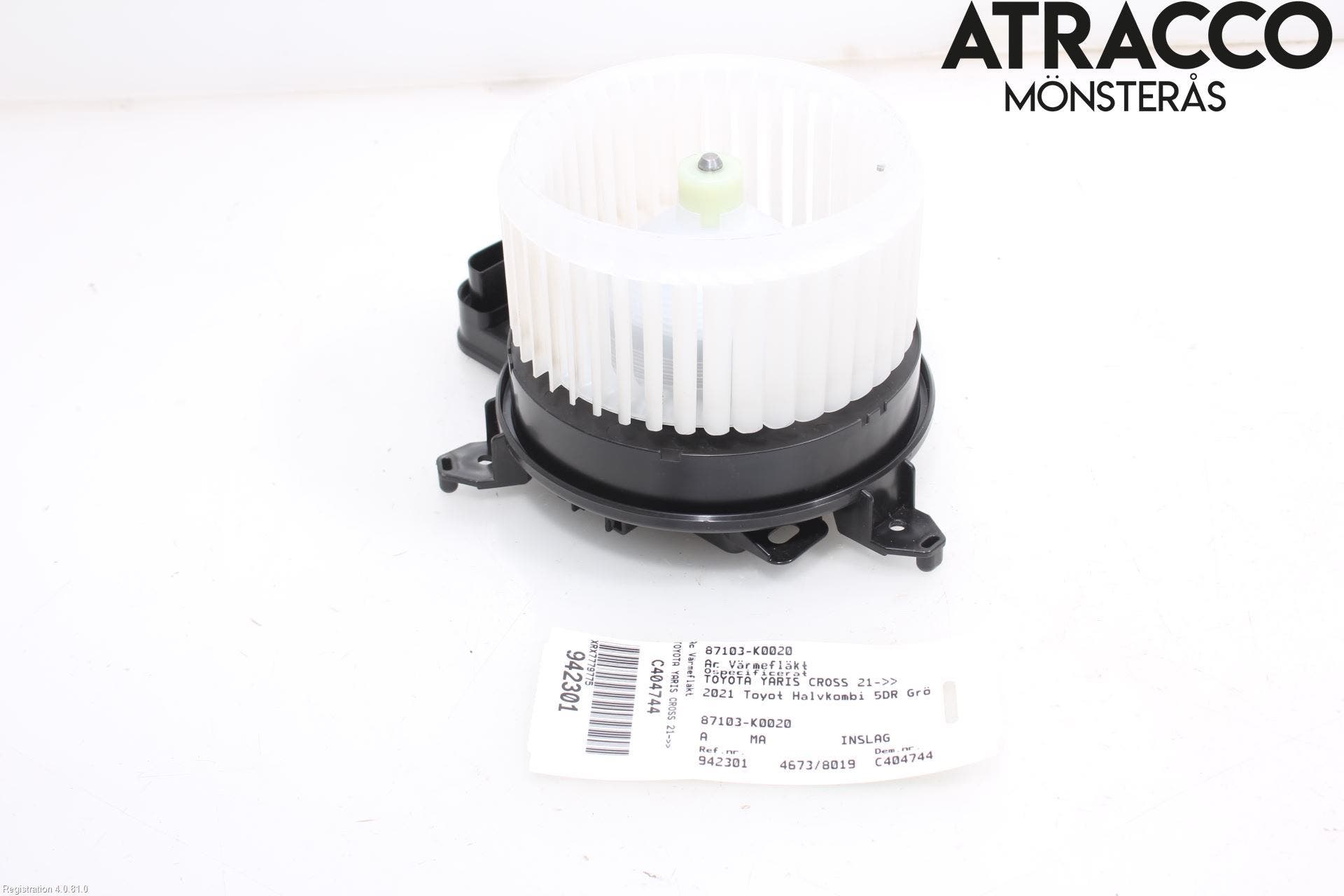 Toyota YARIS CROSS XP21 21- Ac Värmefläkt