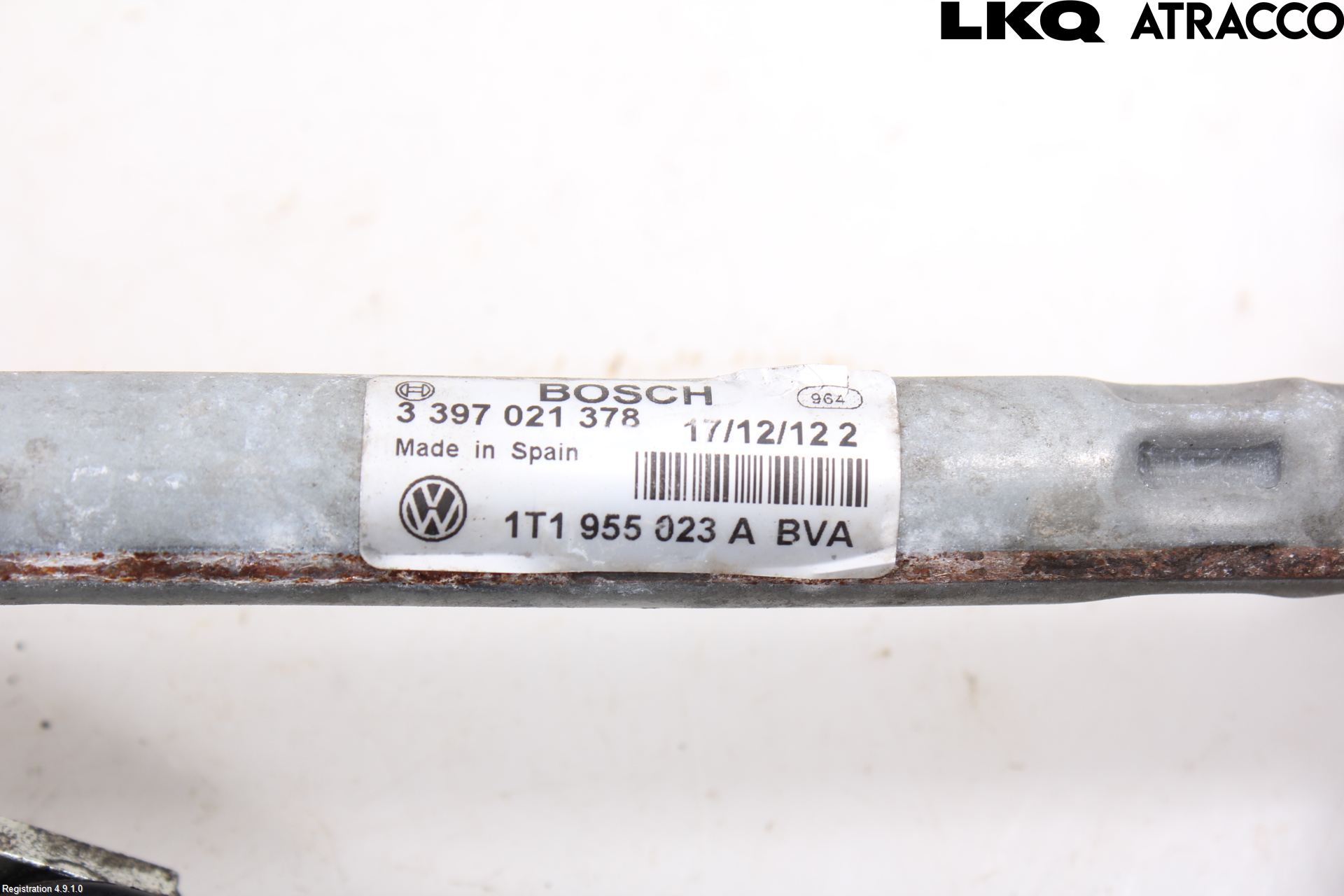 Volkswagen VW TOURAN 10-15 Torkarmekanism Vindruta