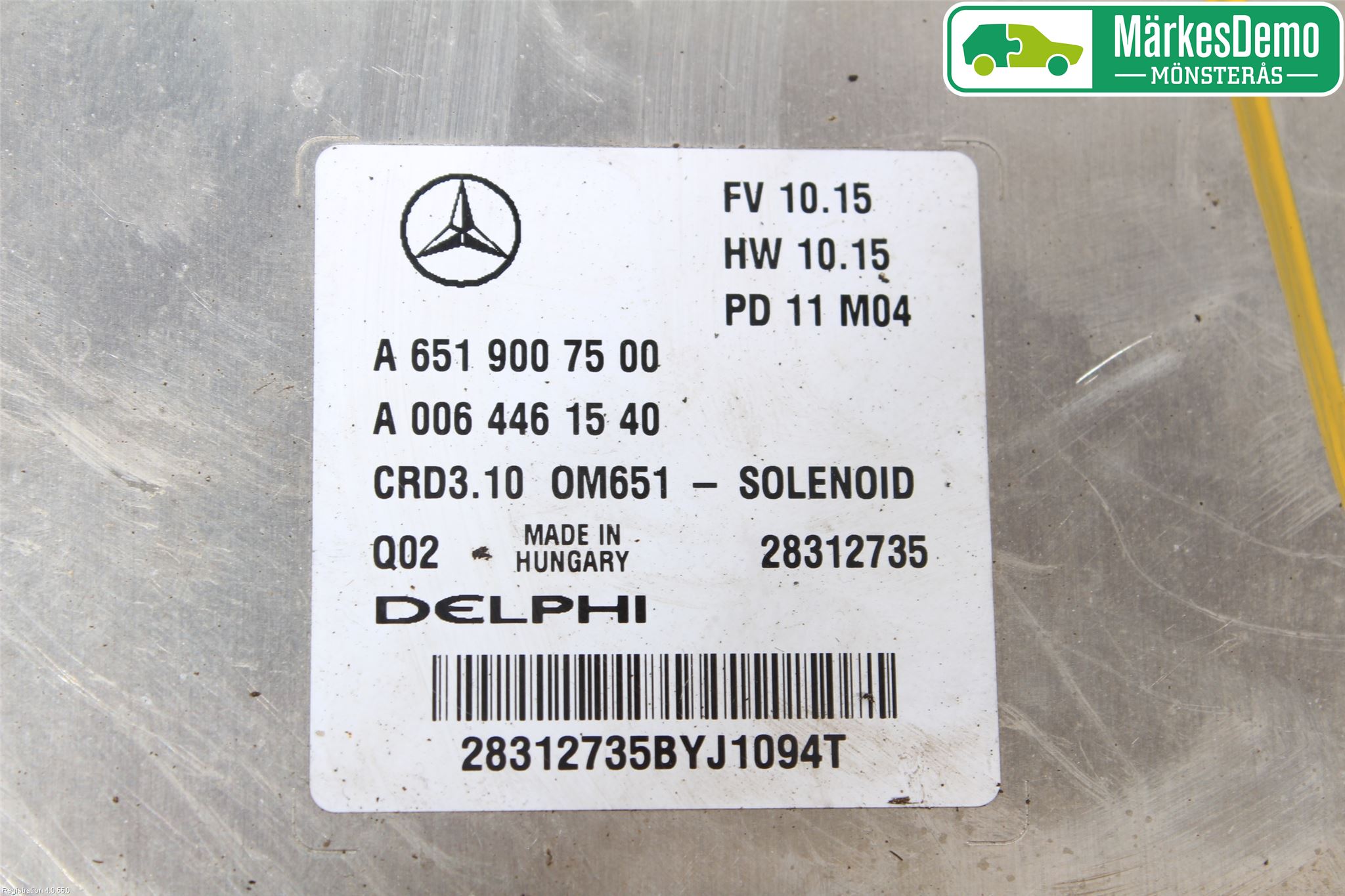 Mercedes-Benz MB C-KLASS (W204) 07-15 Styrenhet Insprut Bensin