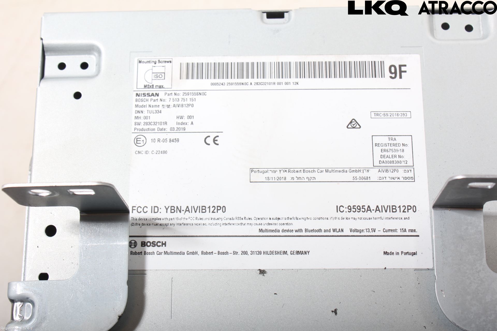 Nissan LEAF 18- Cd Radio - Multimediapanel