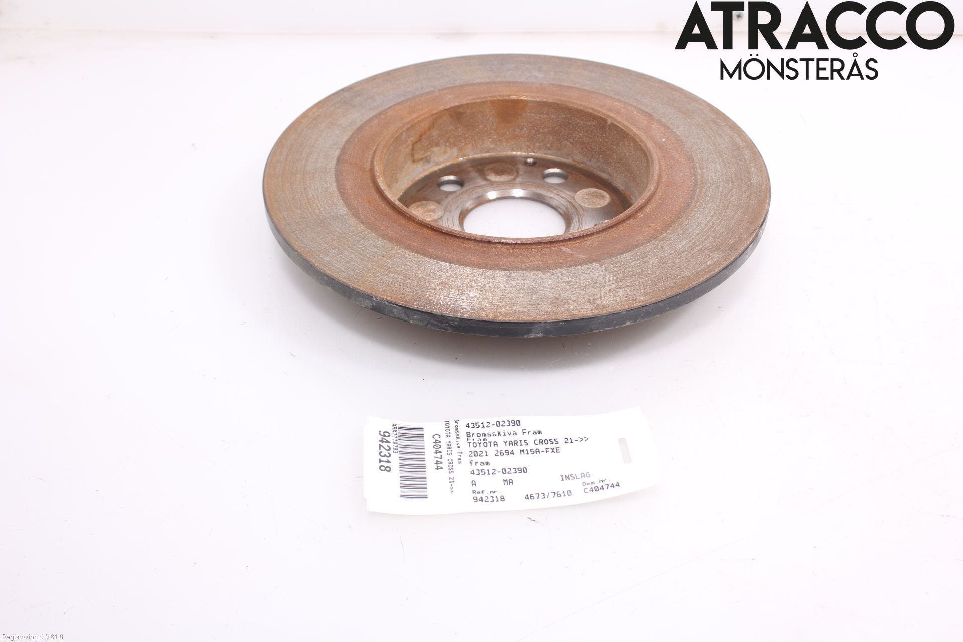 Toyota YARIS CROSS XP21 21- Bromsskiva Fram