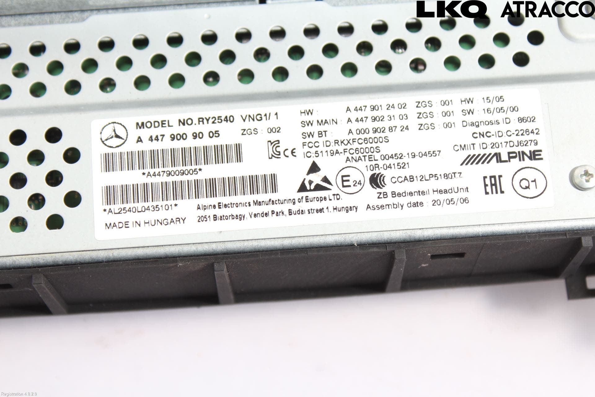 Mercedes-Benz MB VITO/V-KLASS (W640,W447,W448) 14- Cd Radio - Multimediapanel