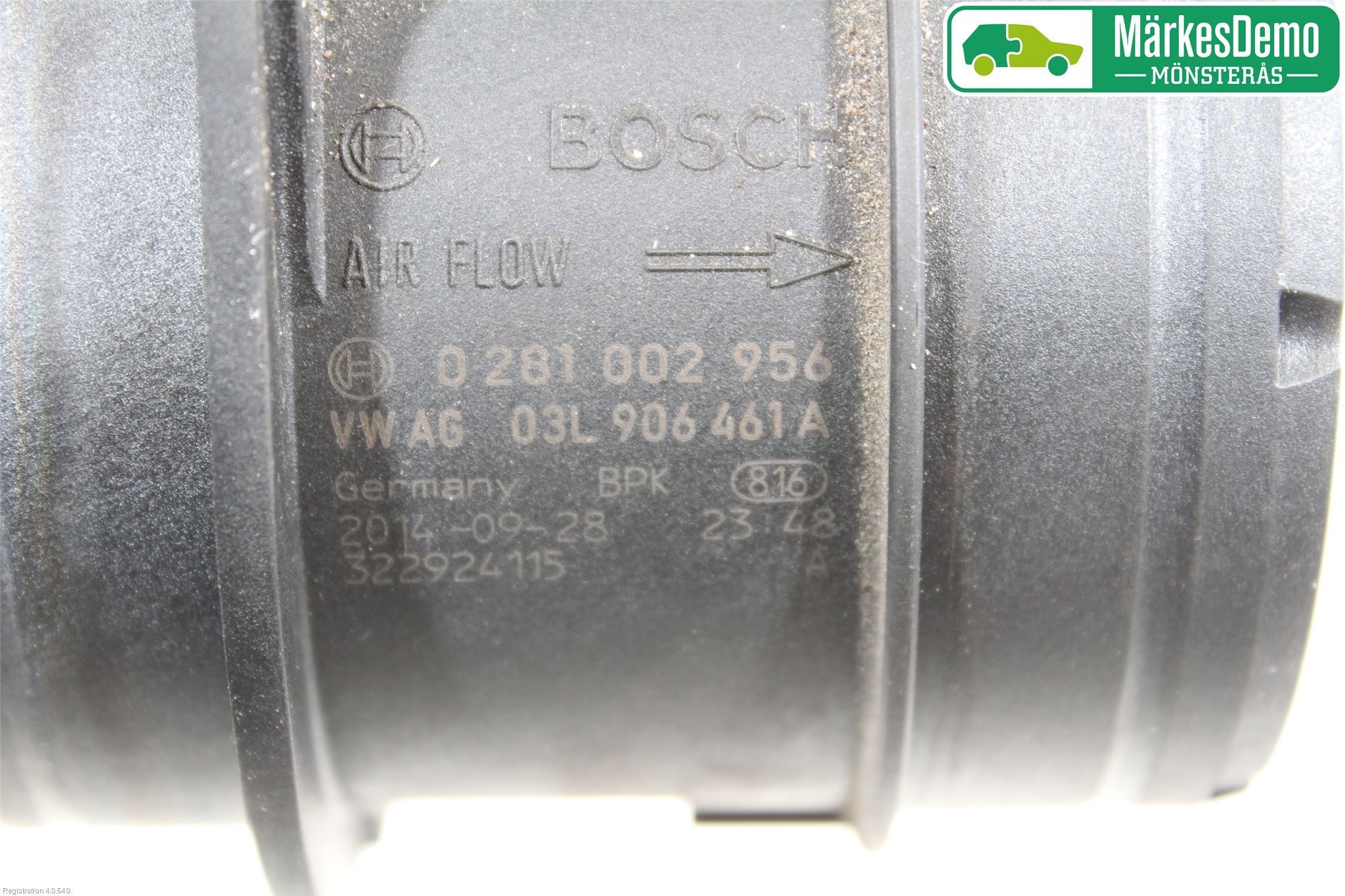 Volkswagen VW GOLF / E-GOLF VII 13-20 Injluftmassamätare