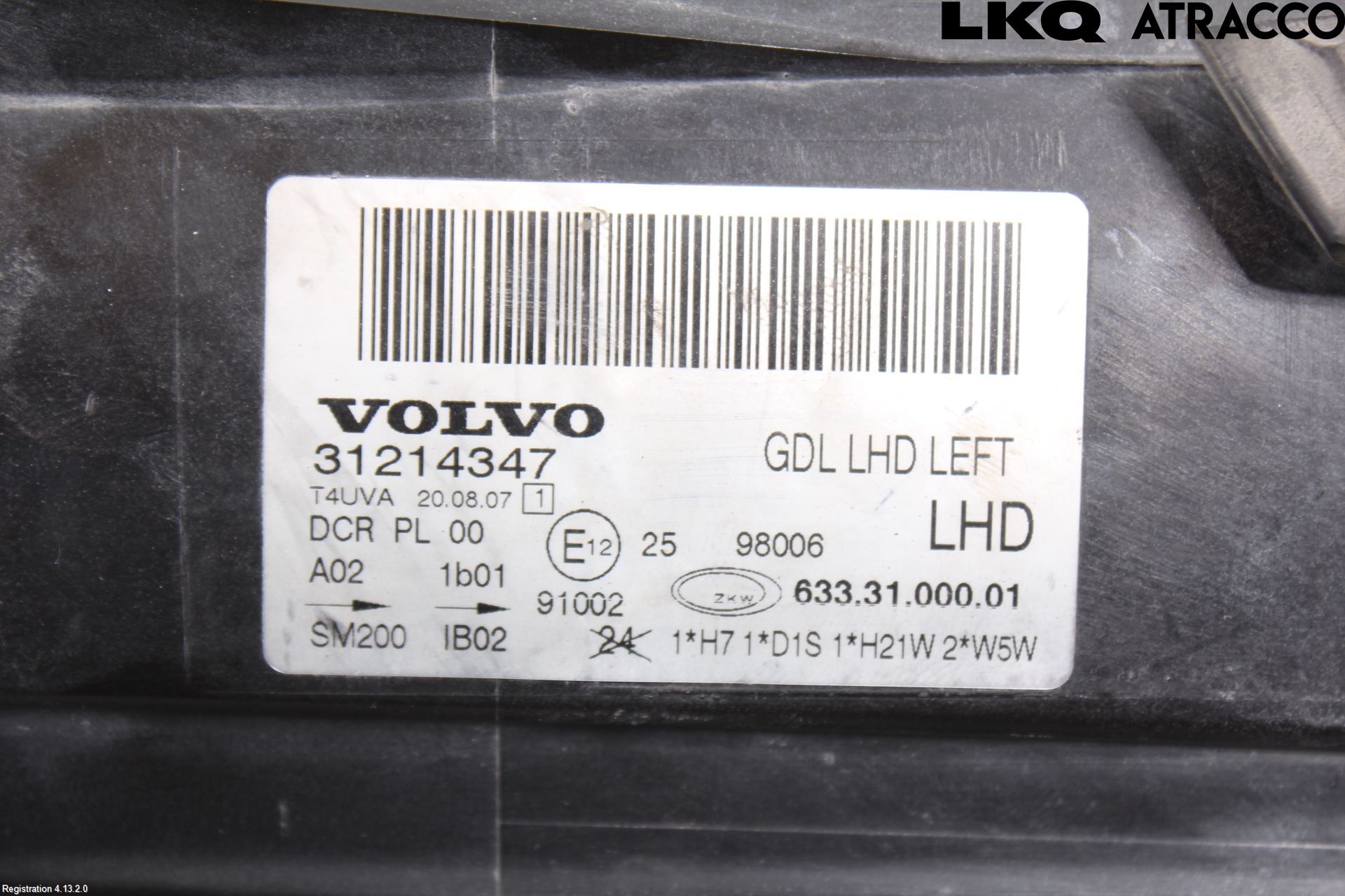 Volvo V70 08-13 Strålkastare Vänster