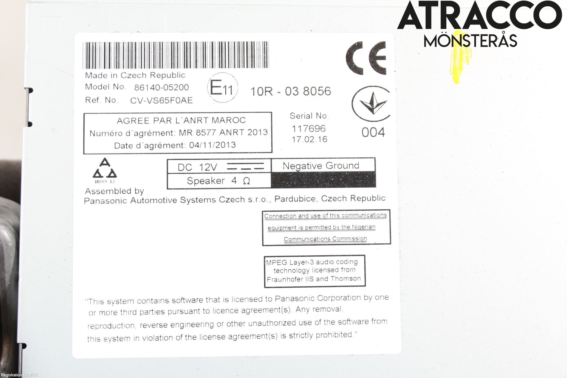 Toyota AVENSIS 16-18 Cd Radio - Multimediapanel