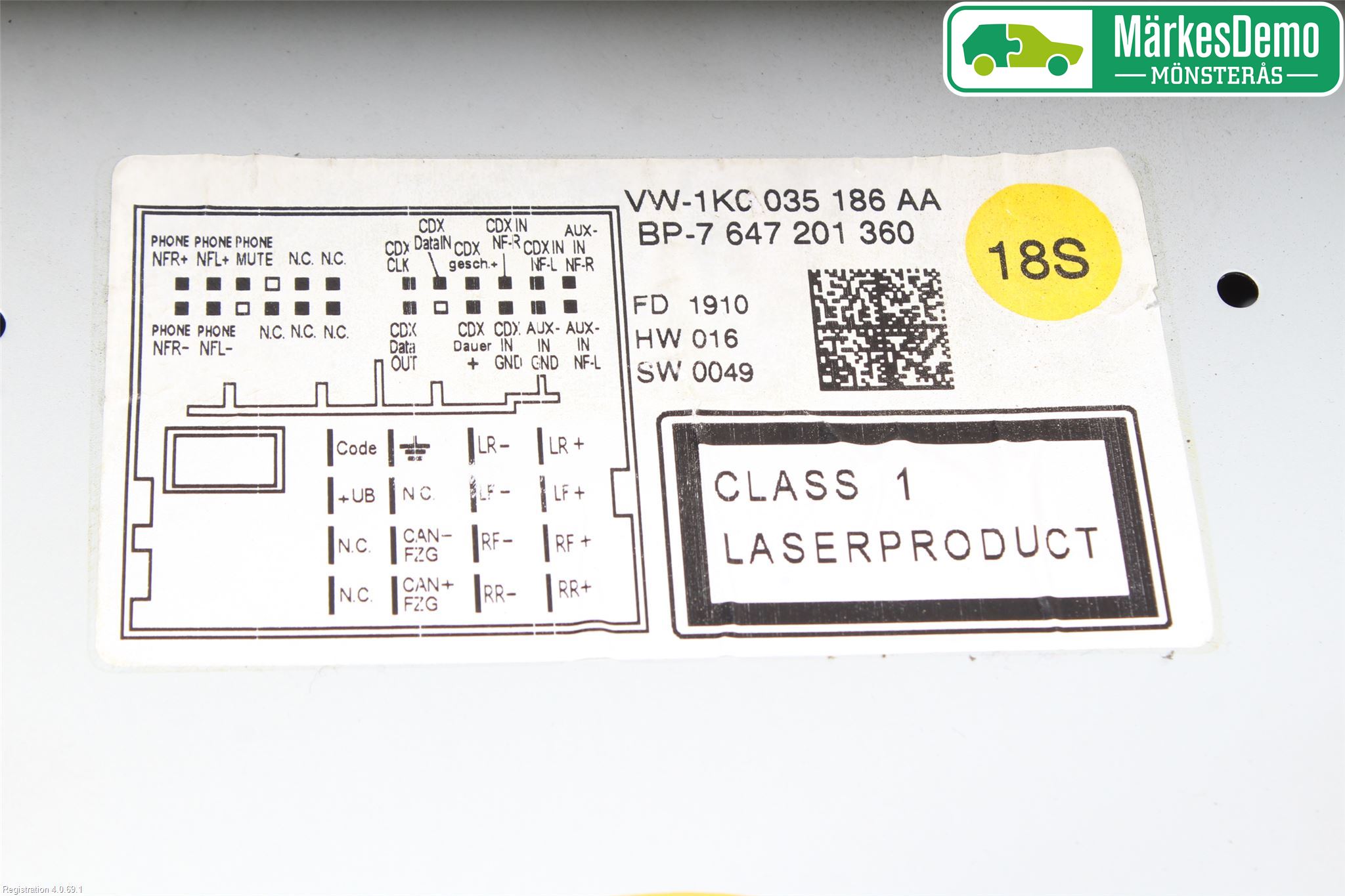 Volkswagen VW GOLF VI 09-13 Radio