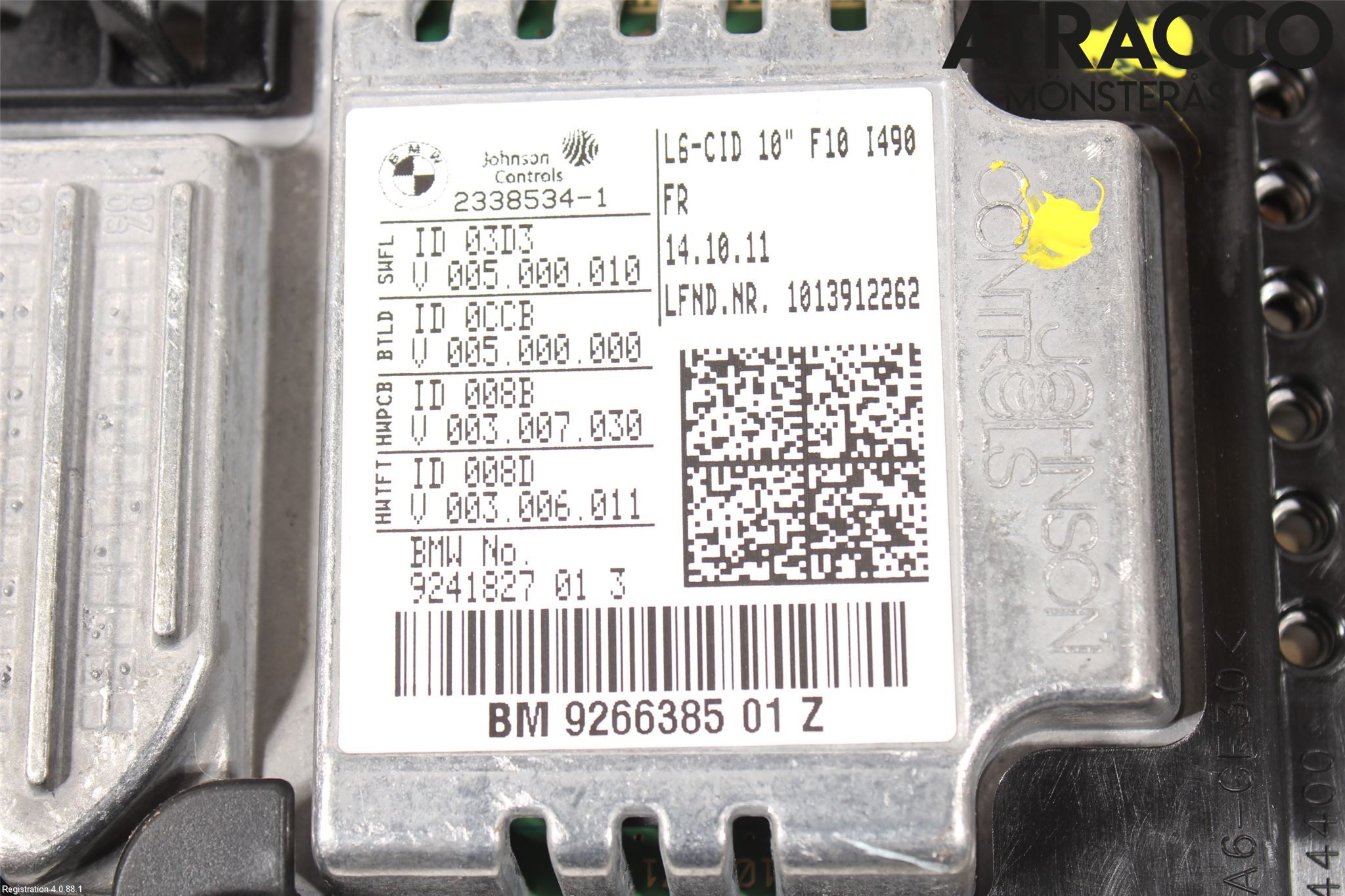 BMW 5 F10/F11/F18 09-17 Bildskärm